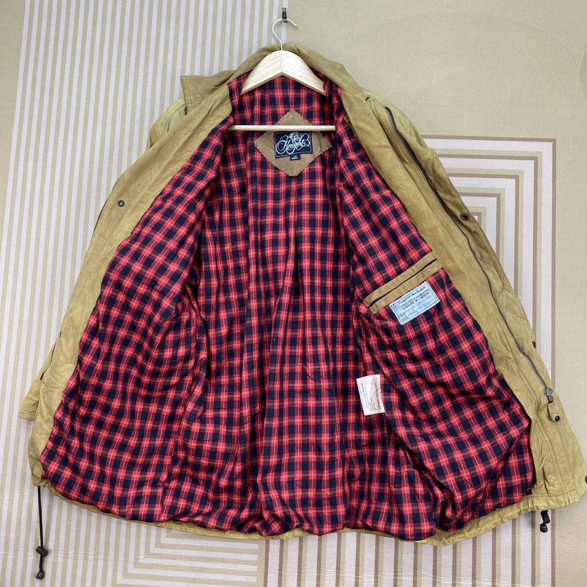 Jaded by Knight 🫶 vintage Knight Leather Field Jacket Checked Lining Size US S / EU 44-46 / 1 - 3 Thumbnail