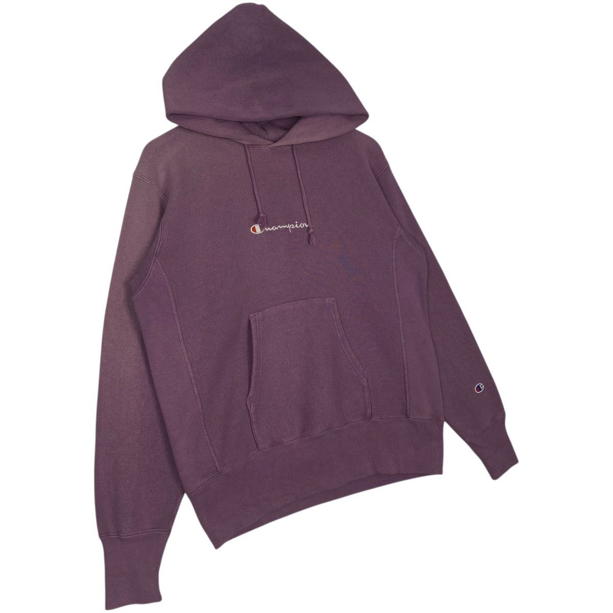 Vintage Vintage Champion Hoodie Sweater Sun Faded Maroon Embroidery Size US M / EU 48-50 / 2 - 3 Thumbnail