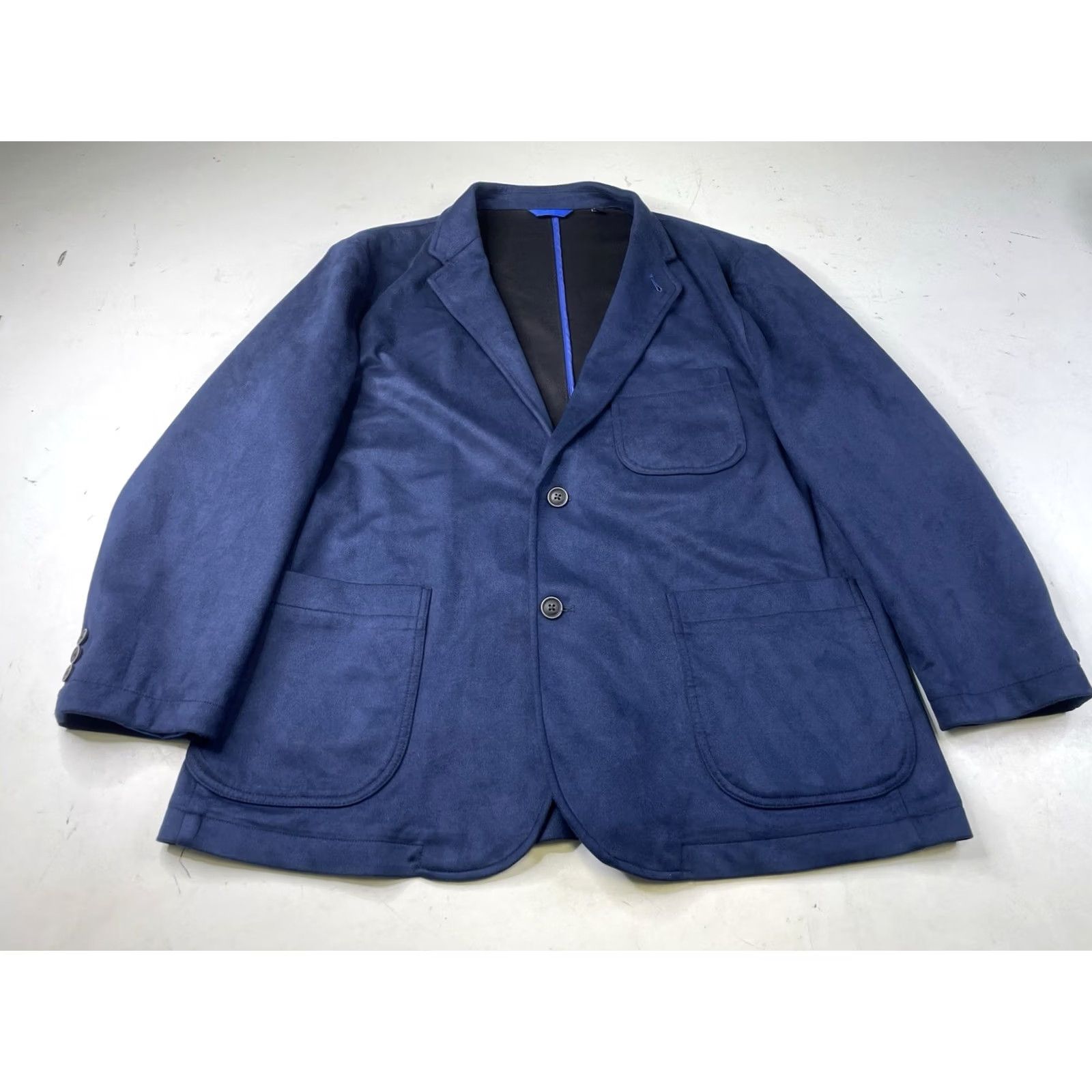 Joseph Abboud Joseph Abboud Blazer XL Blue Sport Coat Suit Jacket Single-Breasted Two-Button Notch Lapel Mens Regular Fit Vintage: No Size 46R - 2 Thumbnail