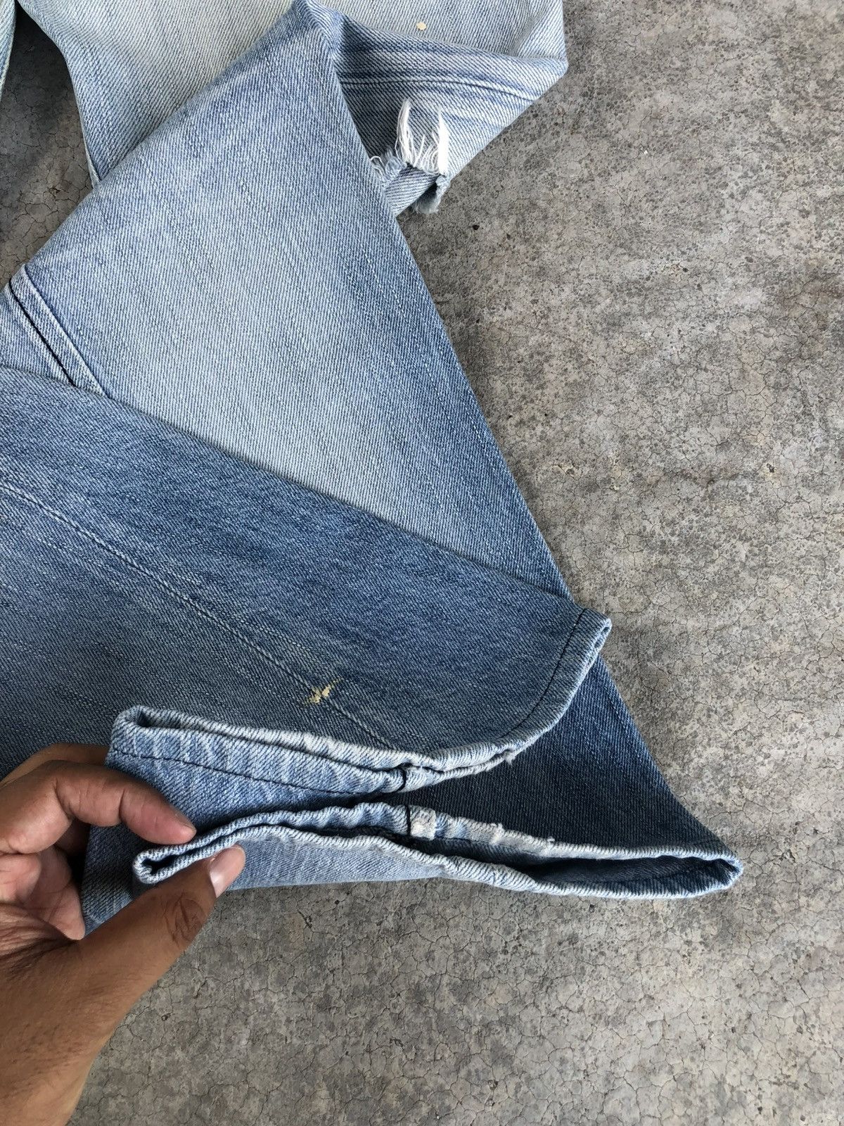Who Decides War Japanese Edwin Blue Trip Flared Jeans Mud Wash Distressed Size US 32 / EU 48 - 17 Thumbnail