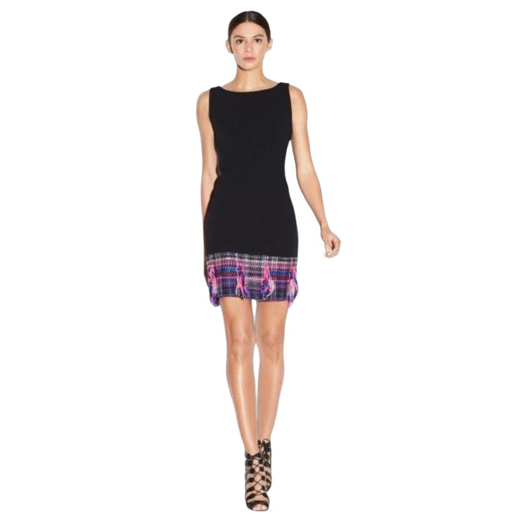 MILLY MILLY Black Multi Color-Couture Tweed Fringe Dress. Sz 4 New Size S / US 4 / IT 40 - 14 Thumbnail