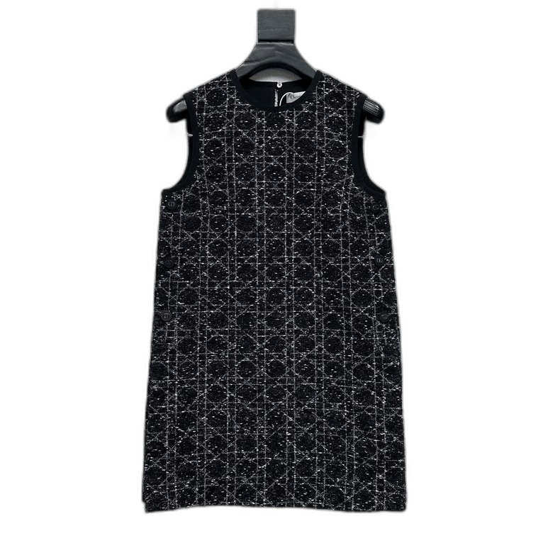 Dior DIOR Black Gray Sleeveless Dress with Dust Bag-2506 Size XS / US 0-2 / IT 36-38 - 1 Thumbnail