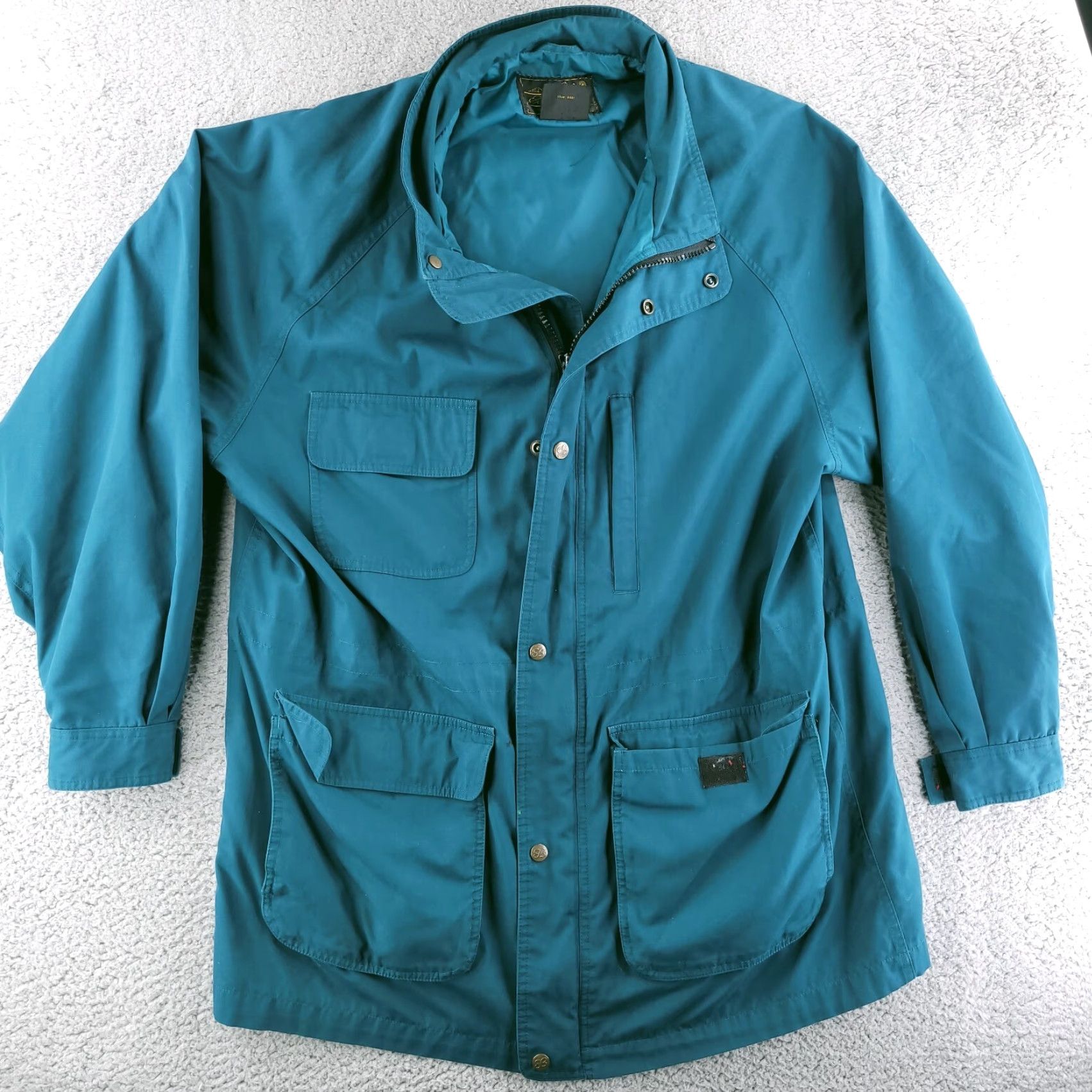 Eddie Bauer VINTAGE Eddie Bauer Jacket Mens XL Green Blue 90s Retro Poly Blend Camp Long Size US XL / EU 56 / 4 - 2 Thumbnail