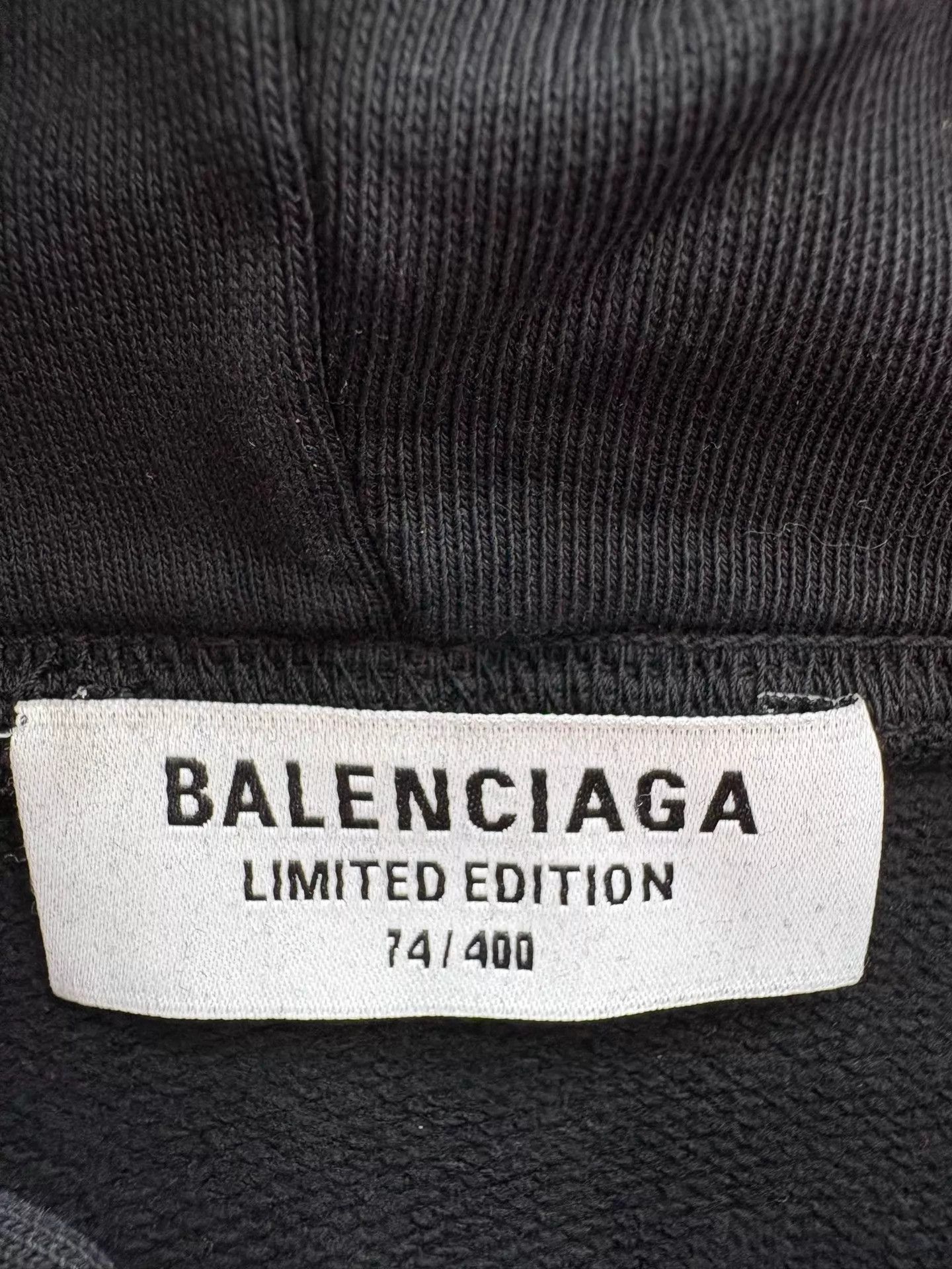 Balenciaga Balenciaga Aya Nakamura Star Distressed Washed Black Hood Size US S / EU 44-46 / 1 - 7 Thumbnail