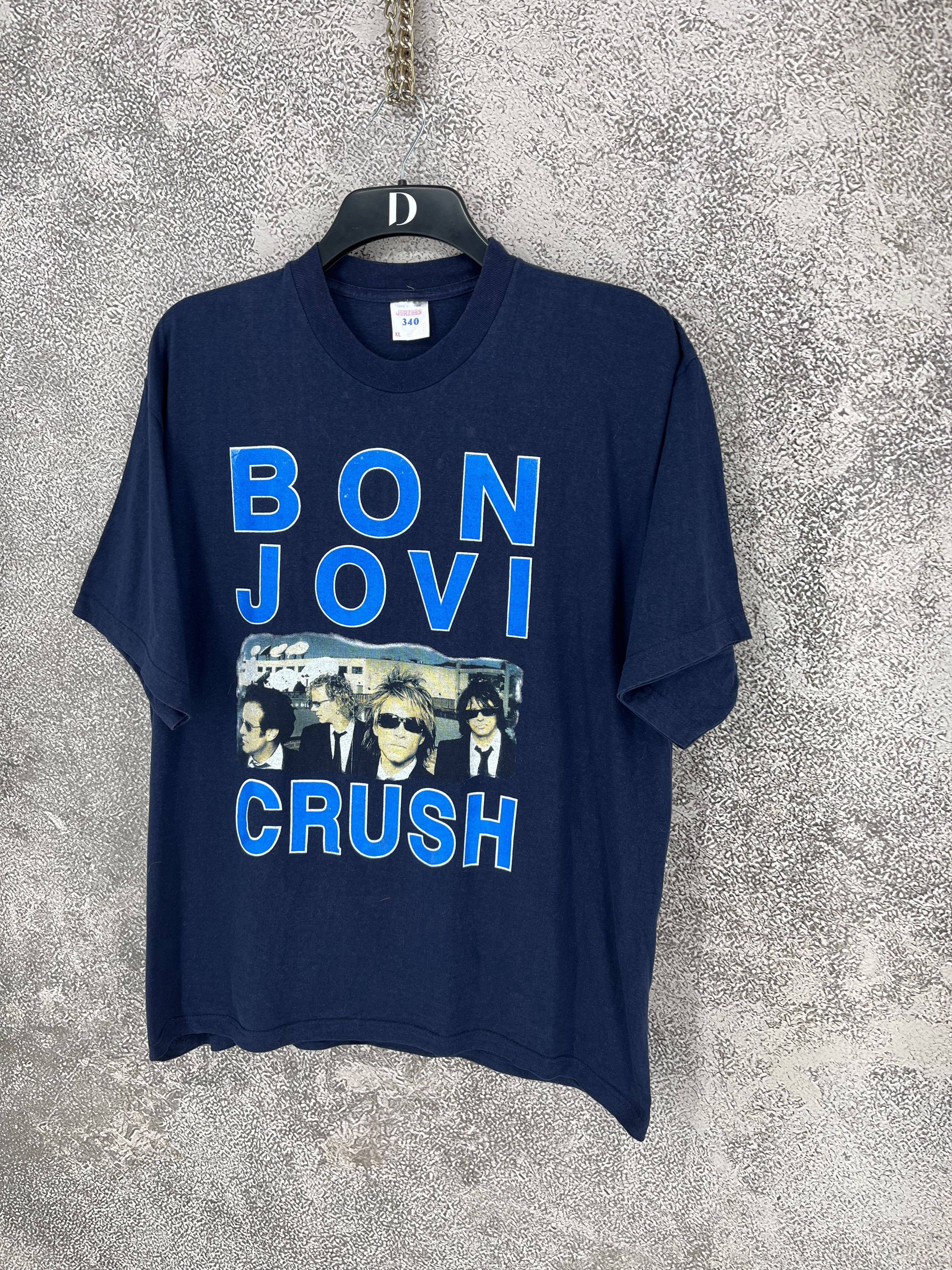 Vintage OFFER💥VINTAGE Y2K BON JOVI "CRUSH TOUR 2000" T SHIRT Size US XL / EU 56 / 4 - 3 Thumbnail