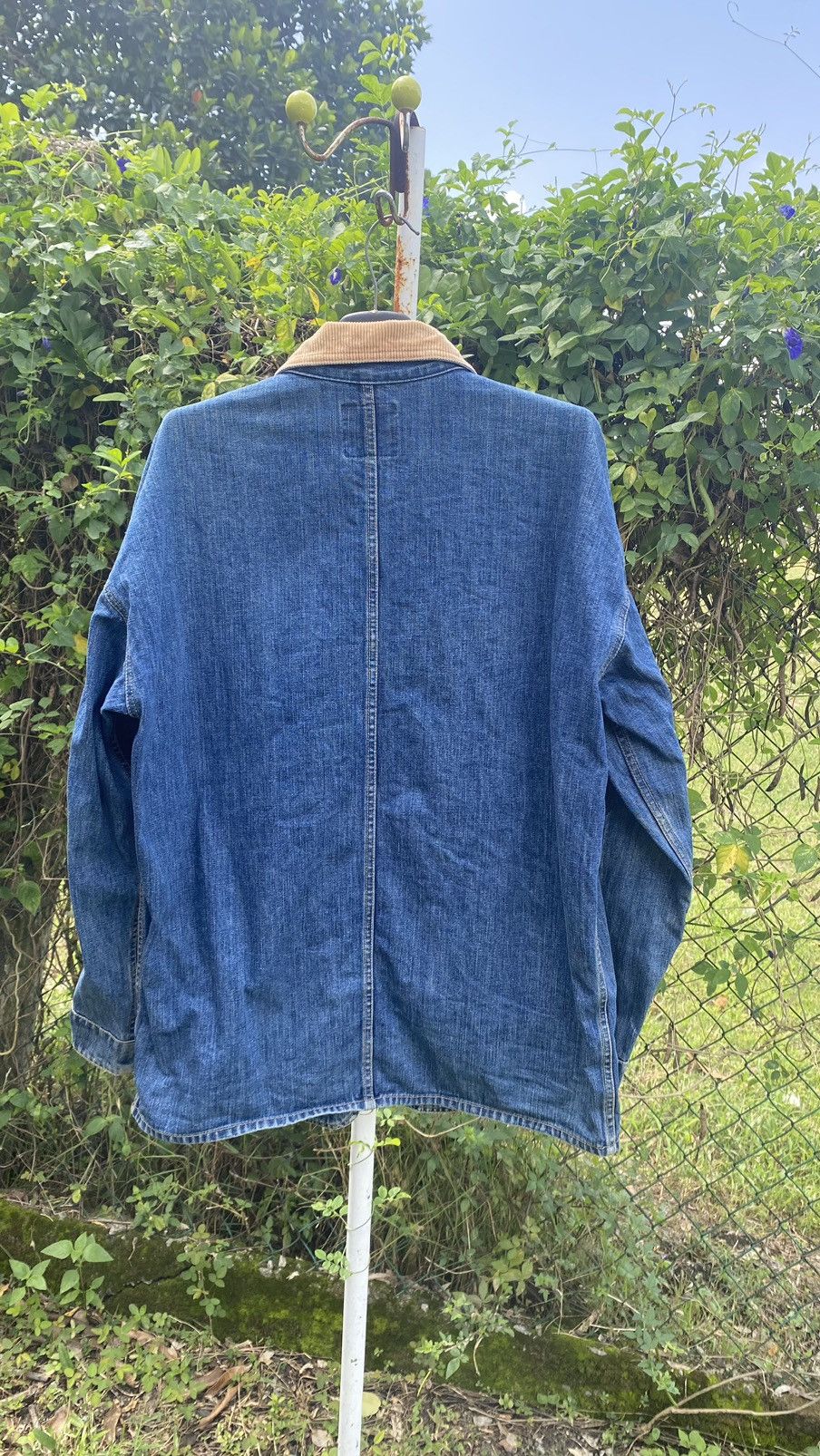 Vintage Denim Work Jacket w/Corduroy Collar–Rare Graffiti Logo Tag Size US XL / EU 56 / 4 - 14 Thumbnail