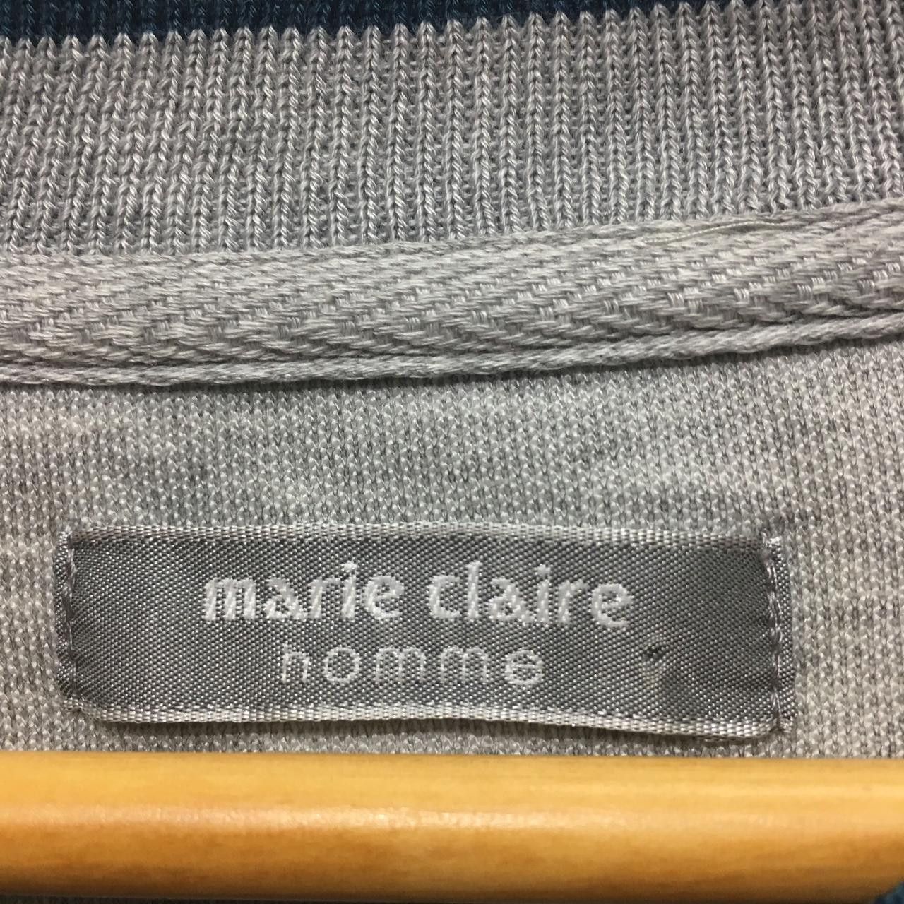 Vintage Vintage MARIE CLAIRE HOMME Gray Crewneck Sweater Sweatshirt Size L / US 10 / IT 46 - 4 Thumbnail