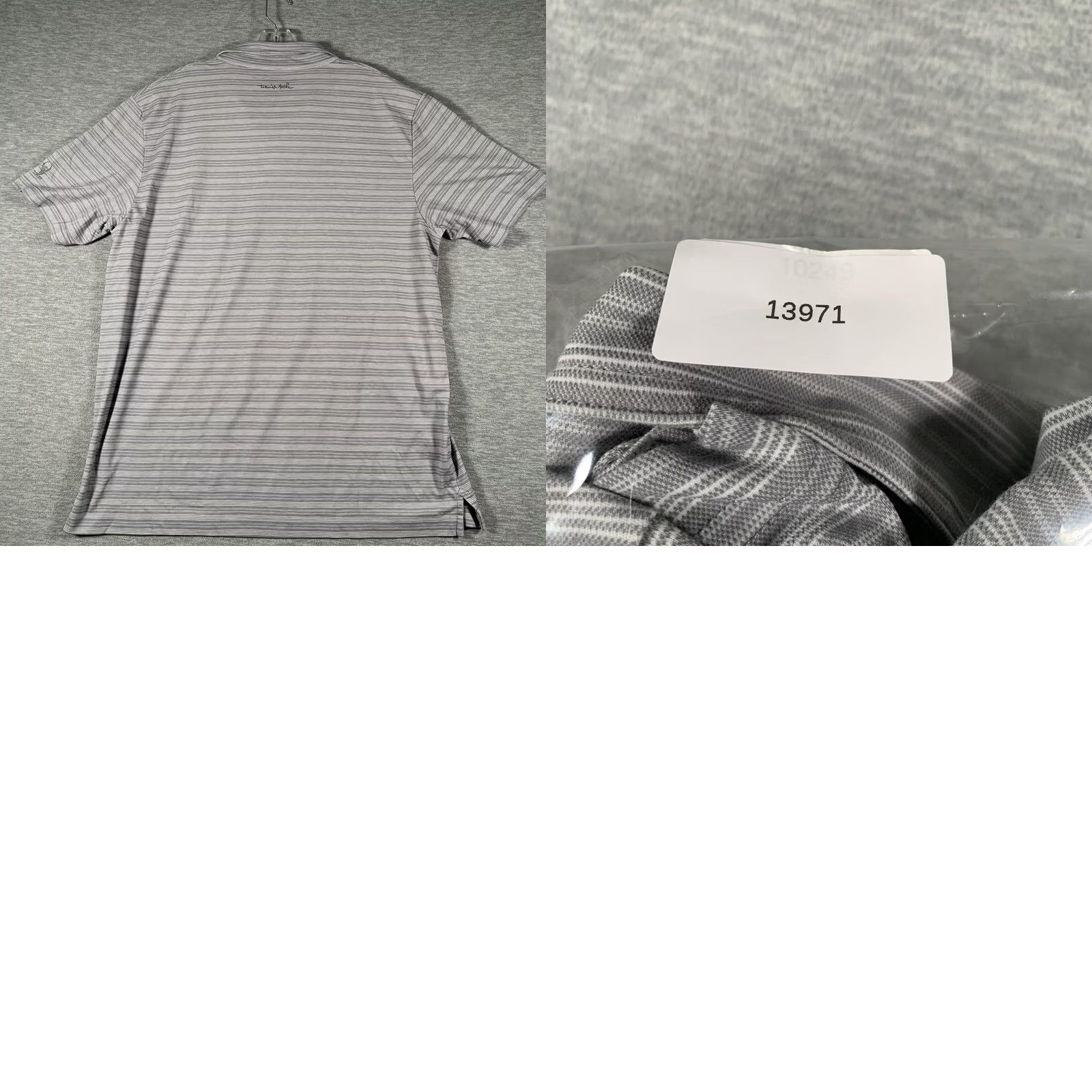 TravisMathew Travis Mathew Polo Shirt Mens XL Gray Micro Stripe Golf Performance Short Sleeve Size US XL / EU 56 / 4 - 9 Thumbnail