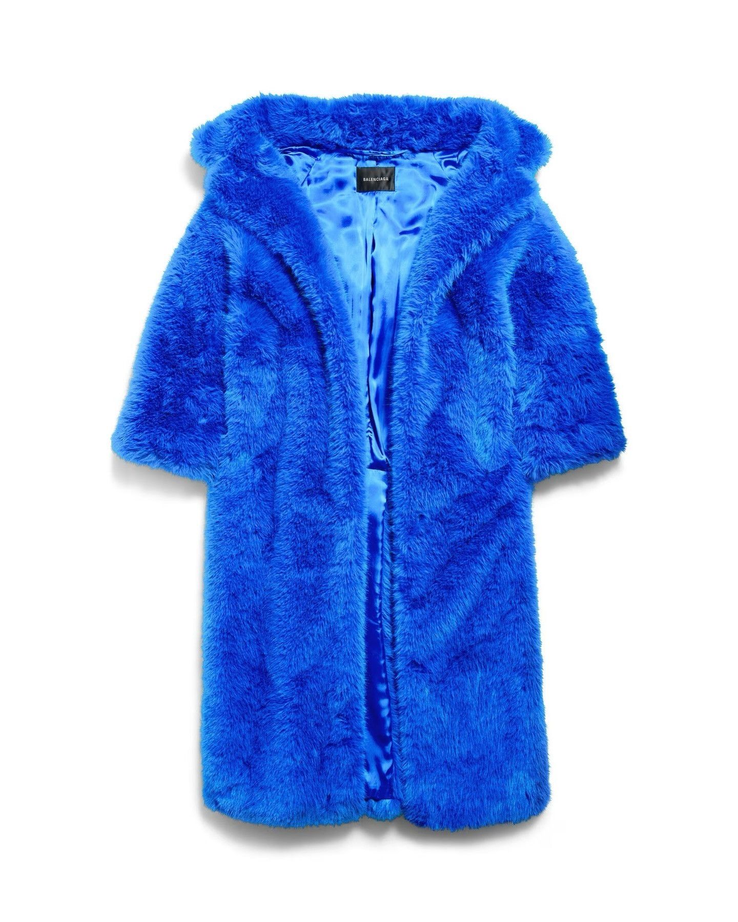Balenciaga o1tr1nto1125 Off Shoulder Coat in Blue Size XS / US 0-2 / IT 36-38 - 1 Thumbnail