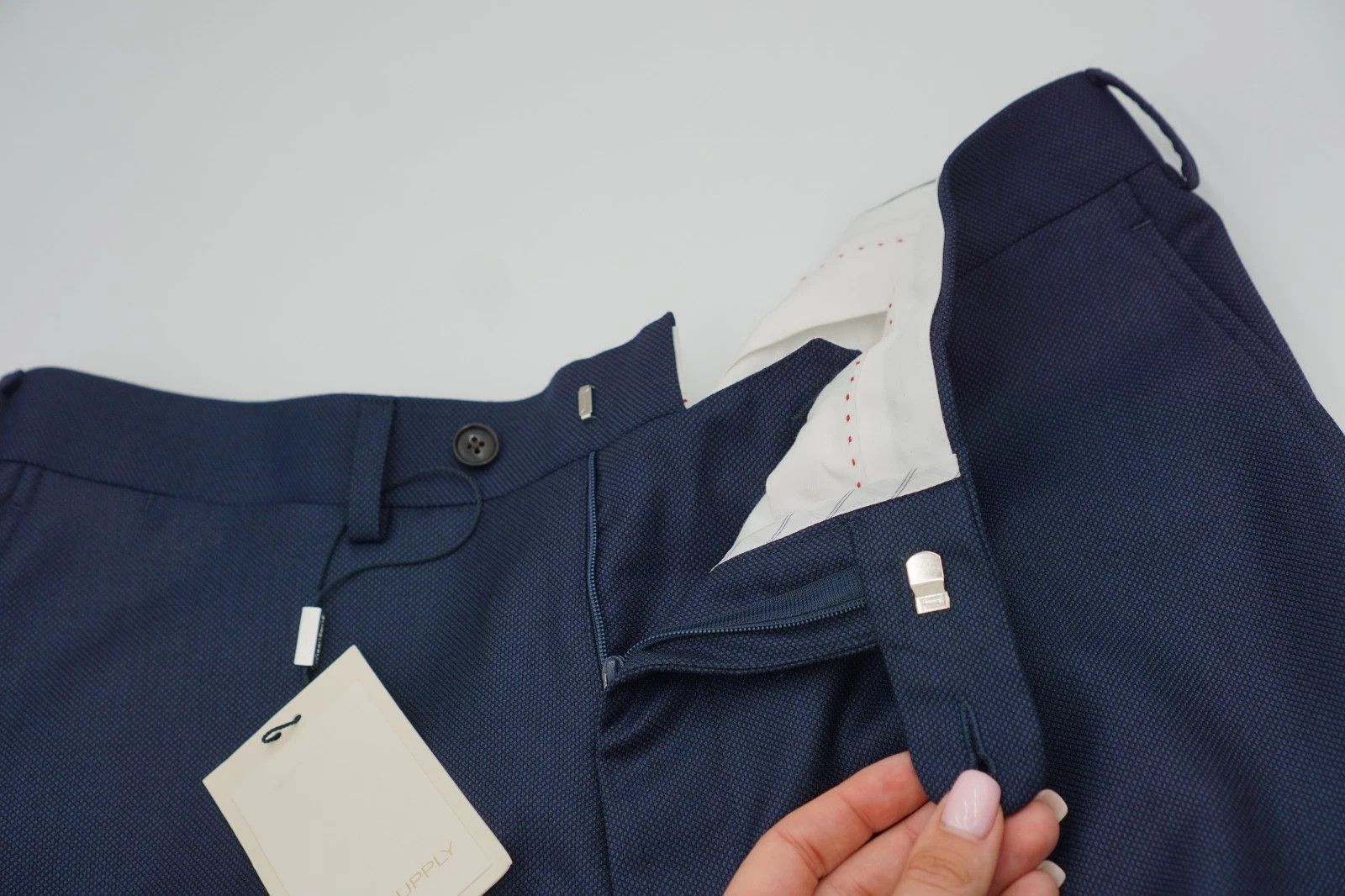 Suitsupply Men Suitsupply Pants Navy Blue Wool Sienna Size UK/US40 Size 40R - 4 Thumbnail