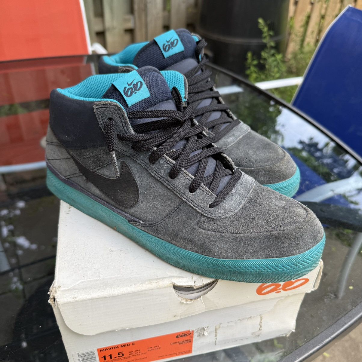 Nike Nike SB 6.0 Mavrk Mid 2 Men's Sk8 Obsidian/Black/Glass Blue Size US 11.5 / EU 44-45 - 2 Thumbnail