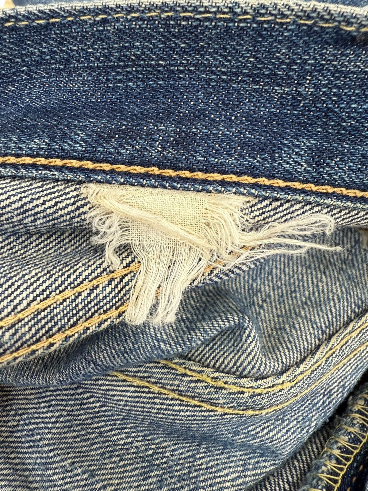 Sugar Cane Sugar Cane 90’s Blue Wash Whiskers Style Denim Jeans Size US 30 / EU 46 - 8 Thumbnail