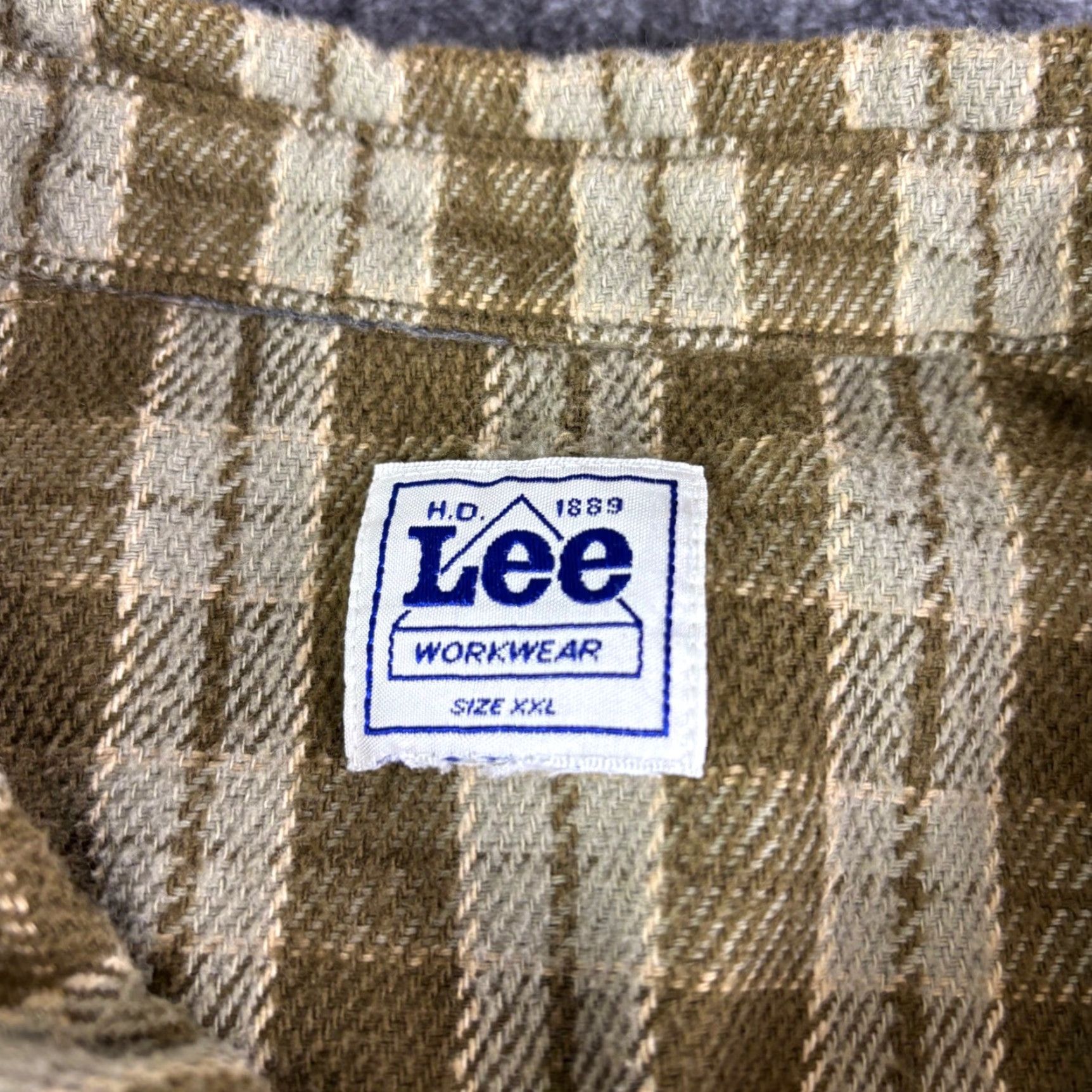 Lee VINTAGE Lee Workwear Plaid Flannel Button Up Shirt Men's XXL Brown Green 90s Mens Size US XXL / EU 58 / 5 - 3 Thumbnail