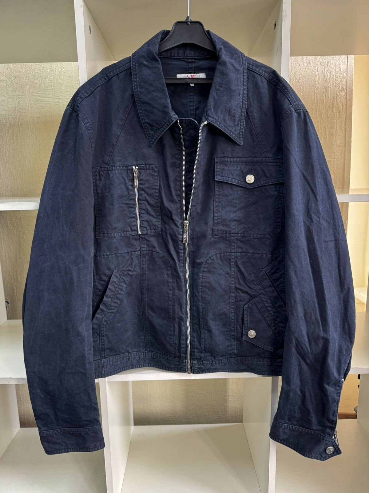 Versace Versace 00s Vintage Jeans Couture Stoned Cotton Jacket Size US L / EU 52-54 / 3 - 1 Thumbnail