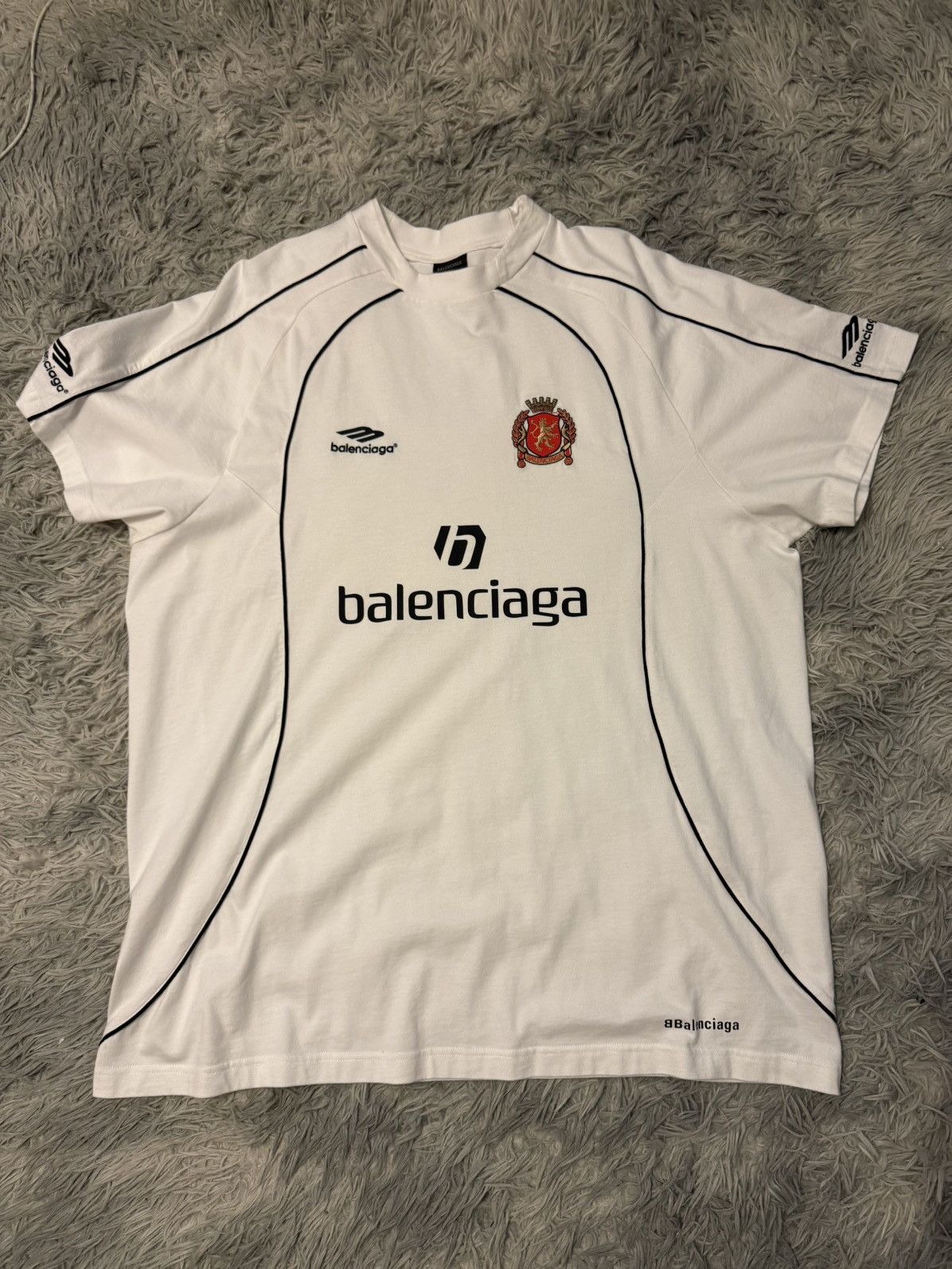 BALENCIAGA soccer T ホワイト　サイズ１ BALENCIAGA soccer T ホワイト サイズ1 - メルカリ