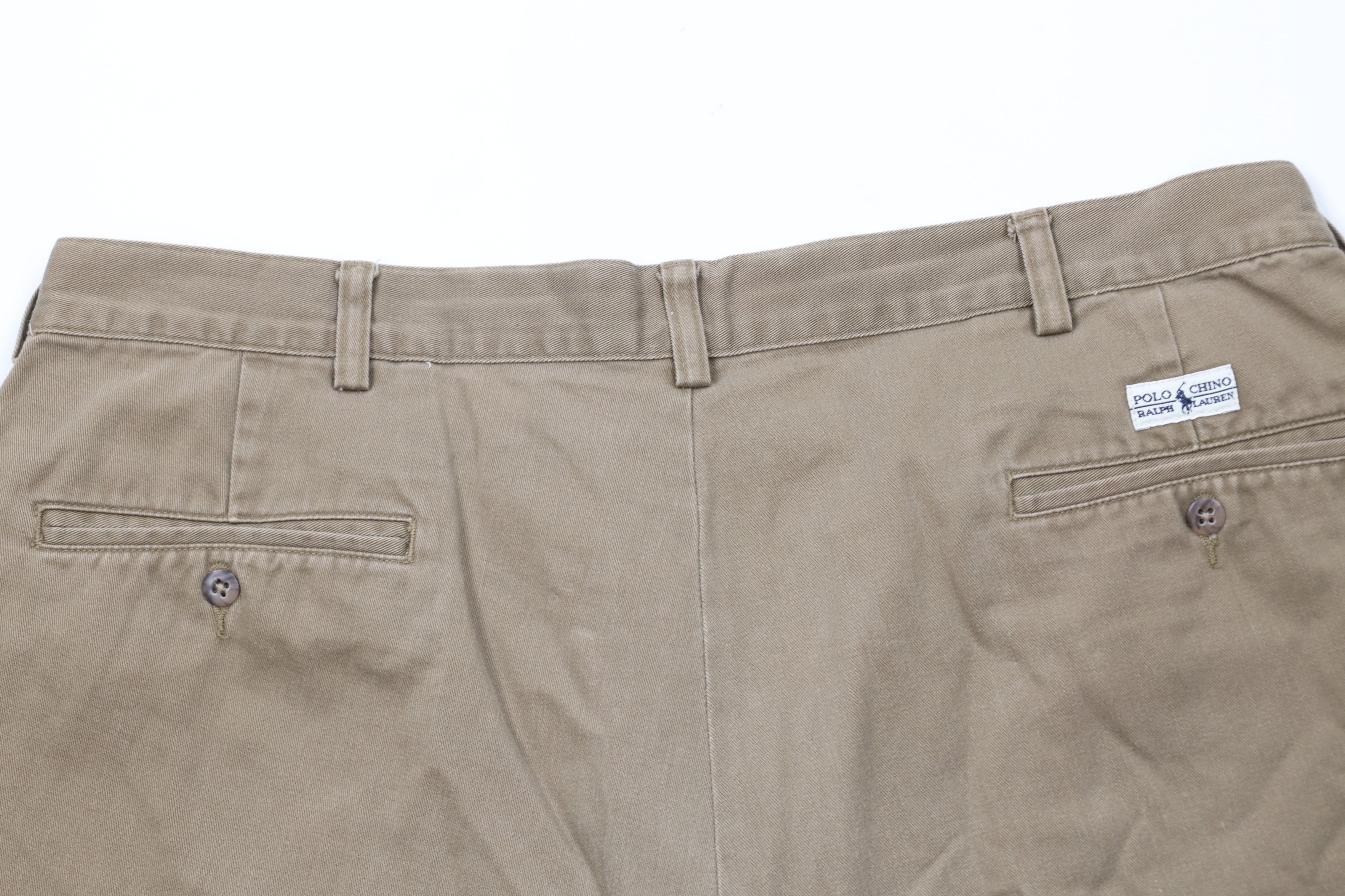 Ralph Lauren Vintage 90s Ralph Lauren Cotton Chino Shorts Light Brown Size US 38 / EU 54 - 9 Thumbnail