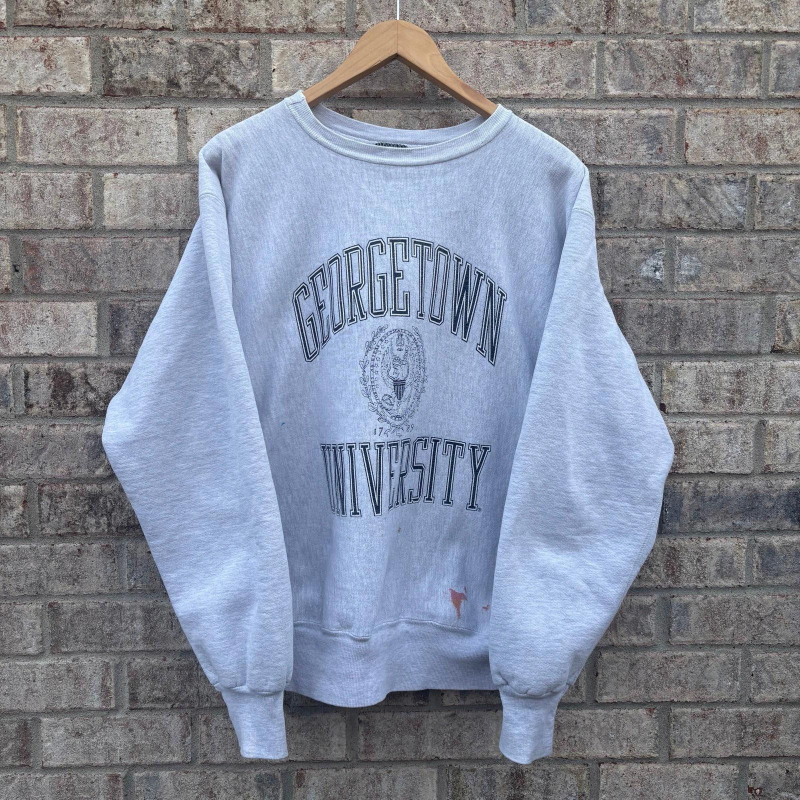 Other Vintage 90s Georgetown heavyweight sweatshirt Size US XL / EU 56 / 4 - 1 Thumbnail