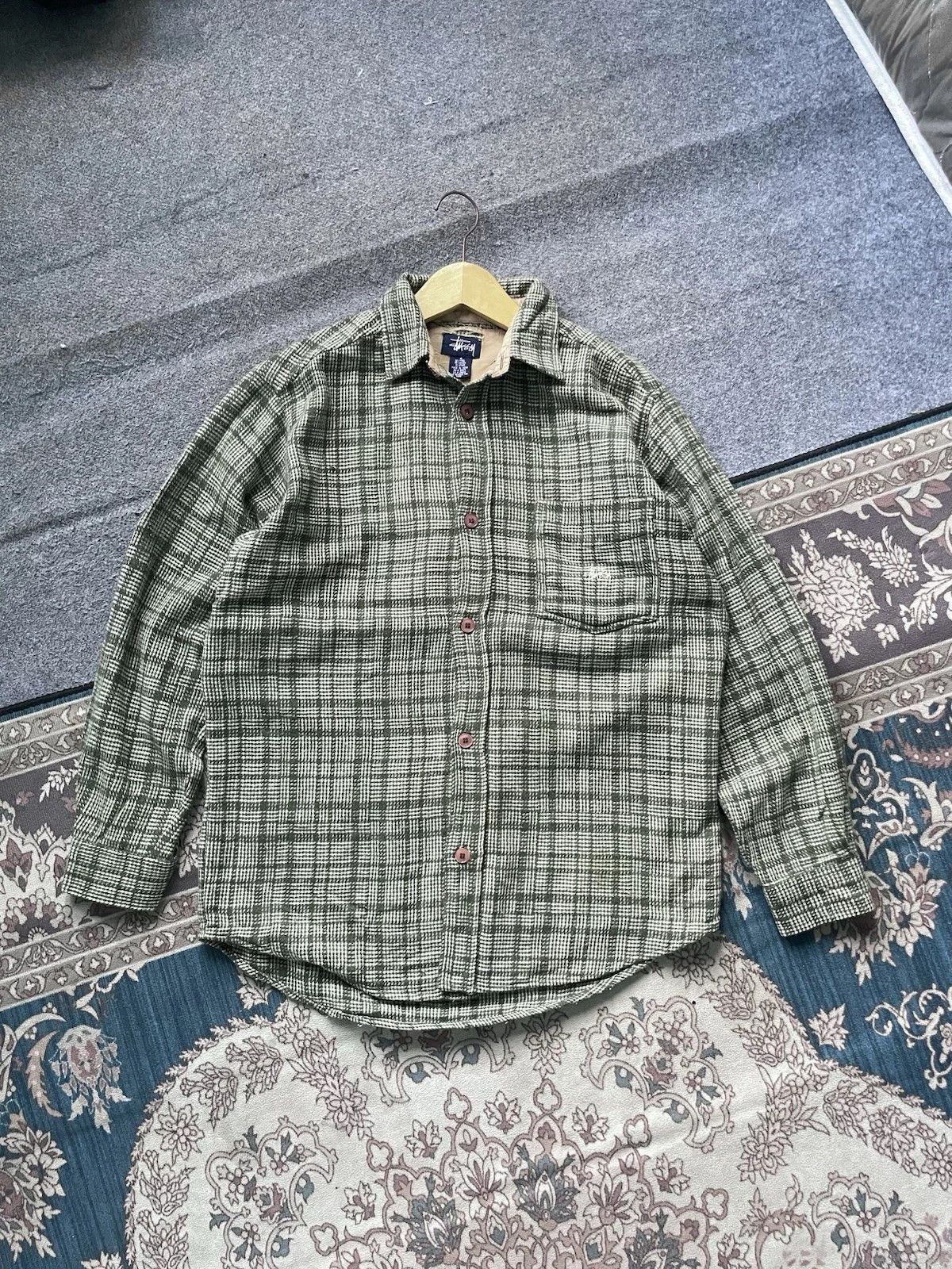 Stussy Vintage Stussy Wool Plaid Shirt Size US S / EU 44-46 / 1 - 2 Thumbnail