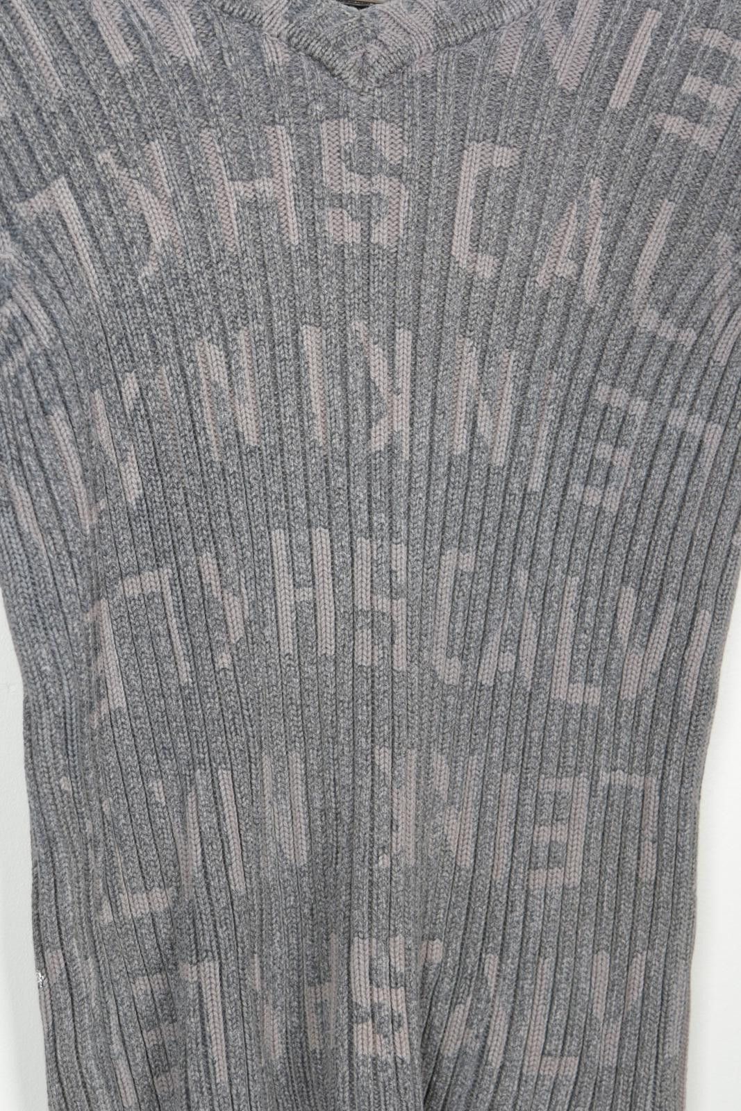 Calvin Klein 00's Calvin Klein Khakis AOP Text Ribbed Sweater Size ONE SIZE - 3 Thumbnail