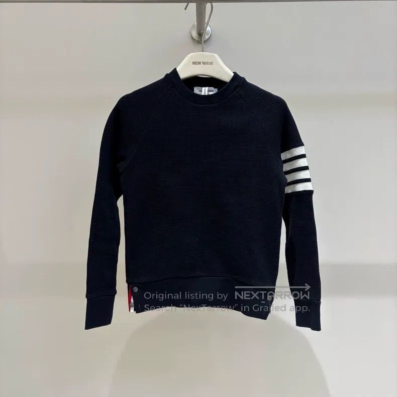 Thom Browne Thom Browne Waffle Stripe Sweatshirt Size XS / US 0-2 / IT 36-38 - 1 Thumbnail