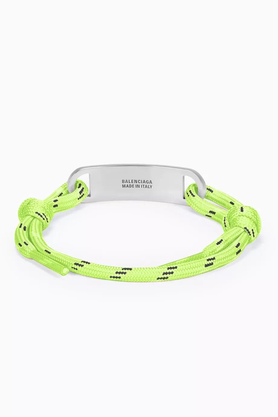 Balenciaga o1mt1gz0824 Size: OS / Plate Bracelet in Green/Silver Size ONE SIZE - 3 Thumbnail