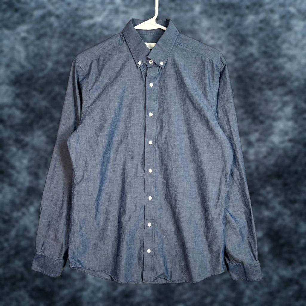 Ben Sherman Ben Sherman Mens Button-Up Shirt Tailored Skinny Fit Blue 34-35 15 1/2 39-40 Size US S / EU 44-46 / 1 - 1 Thumbnail