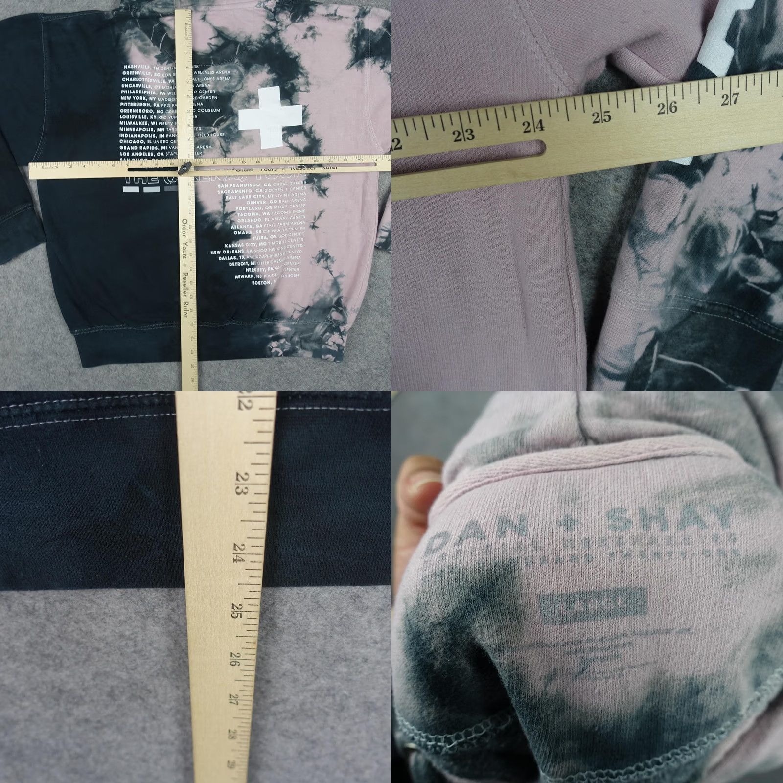 Vintage DAN + SHAY Hoodie Mens L Black Pink Tie Dye Arena Tour Pullover Sweatshirt Size US L / EU 52-54 / 3 - 9 Thumbnail
