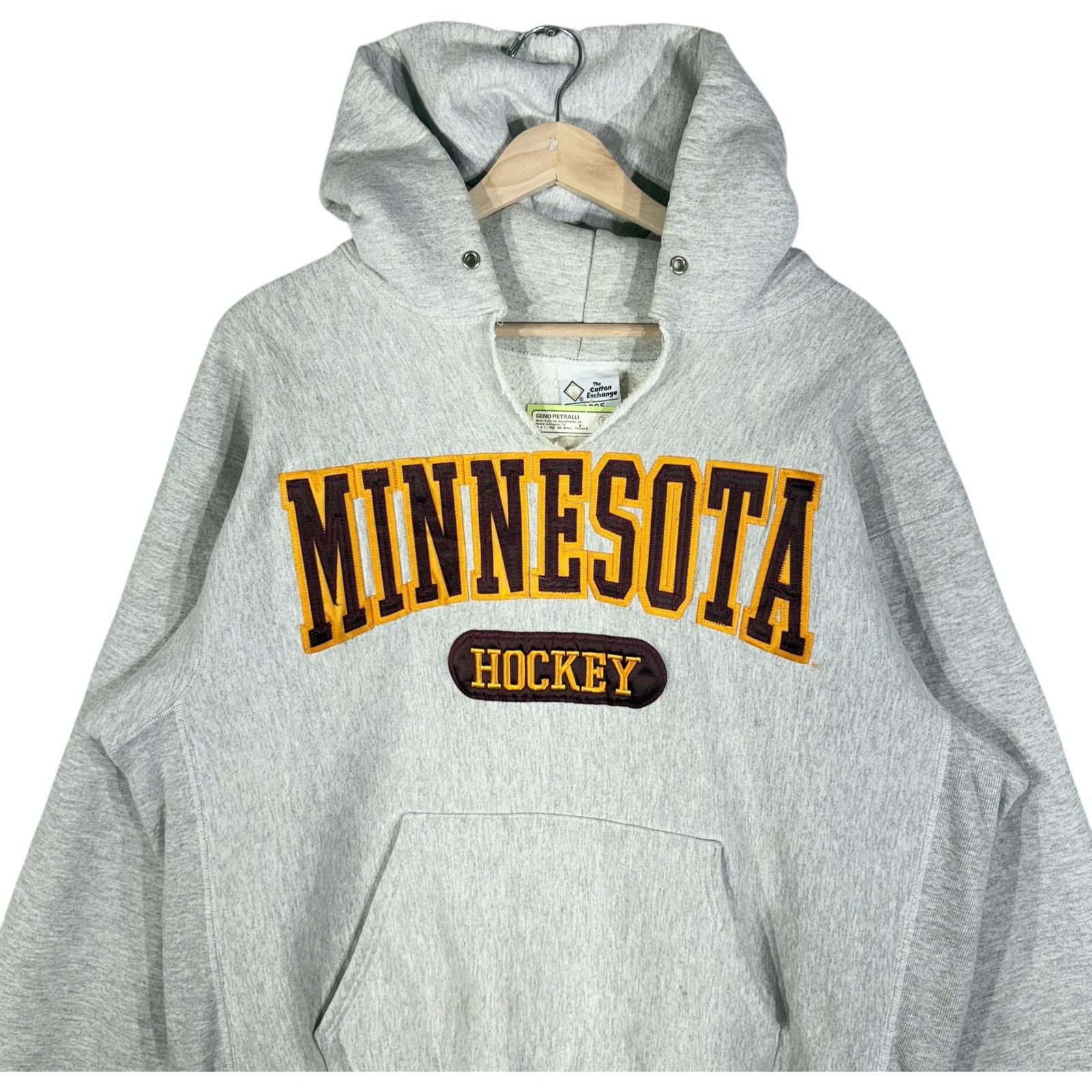Vintage Vintage Minnesota Hockey Arch Spellout Hoodie Large Size US L / EU 52-54 / 3 - 2 Thumbnail