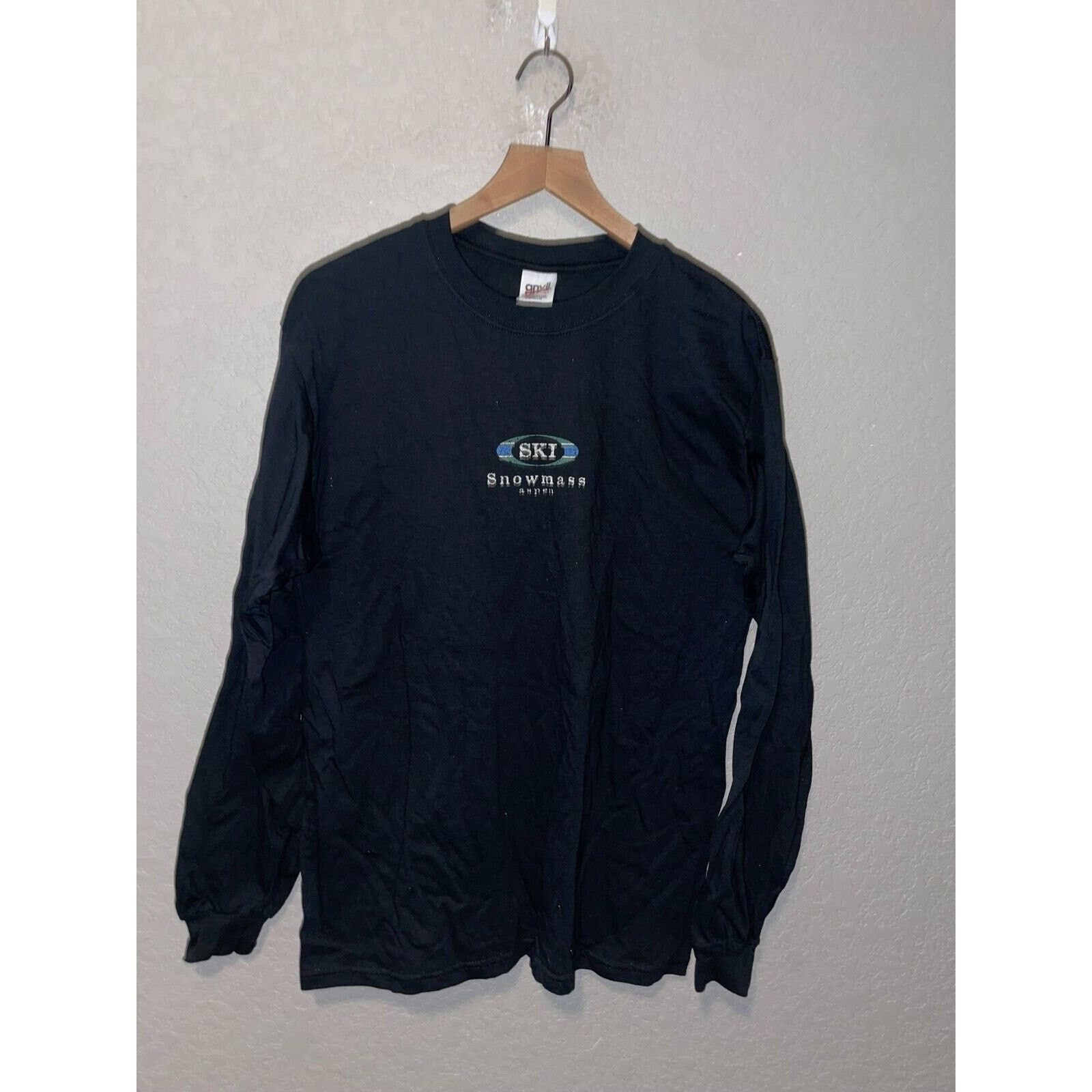 Anvil Vintage Skiing Long Sleeve Shirt Ski Snowmass Aspen VTG L Size US L / EU 52-54 / 3 - 1 Thumbnail