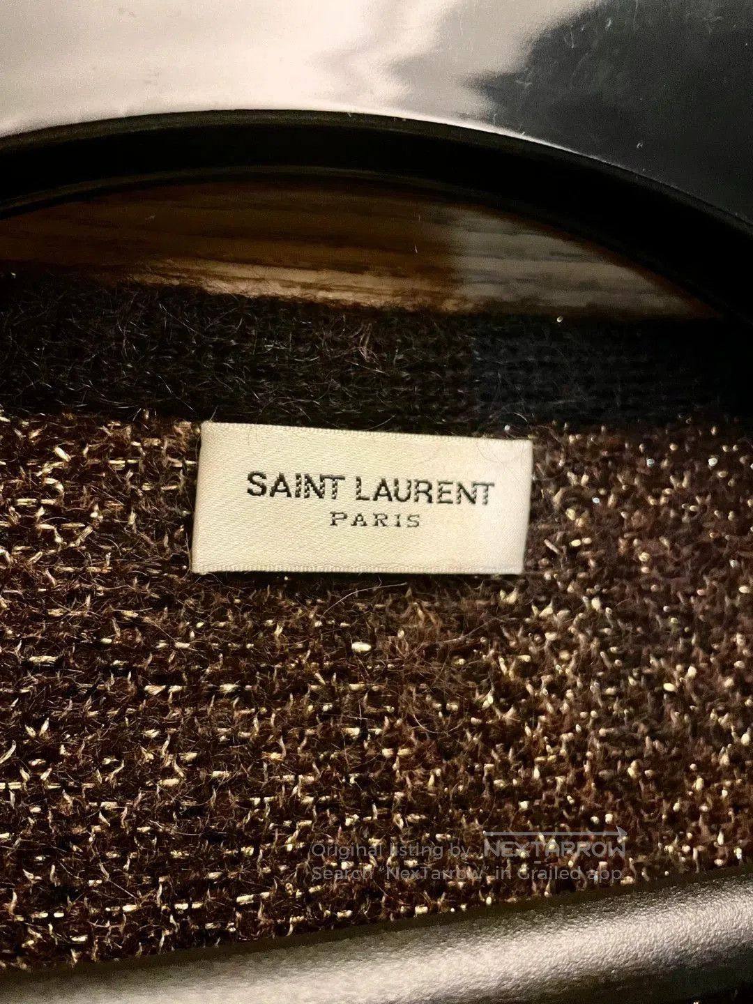 Saint Laurent Paris Brown Leopard Print Long Sleeve Knit Sweater. Size US M / EU 48-50 / 2 - 2 Thumbnail