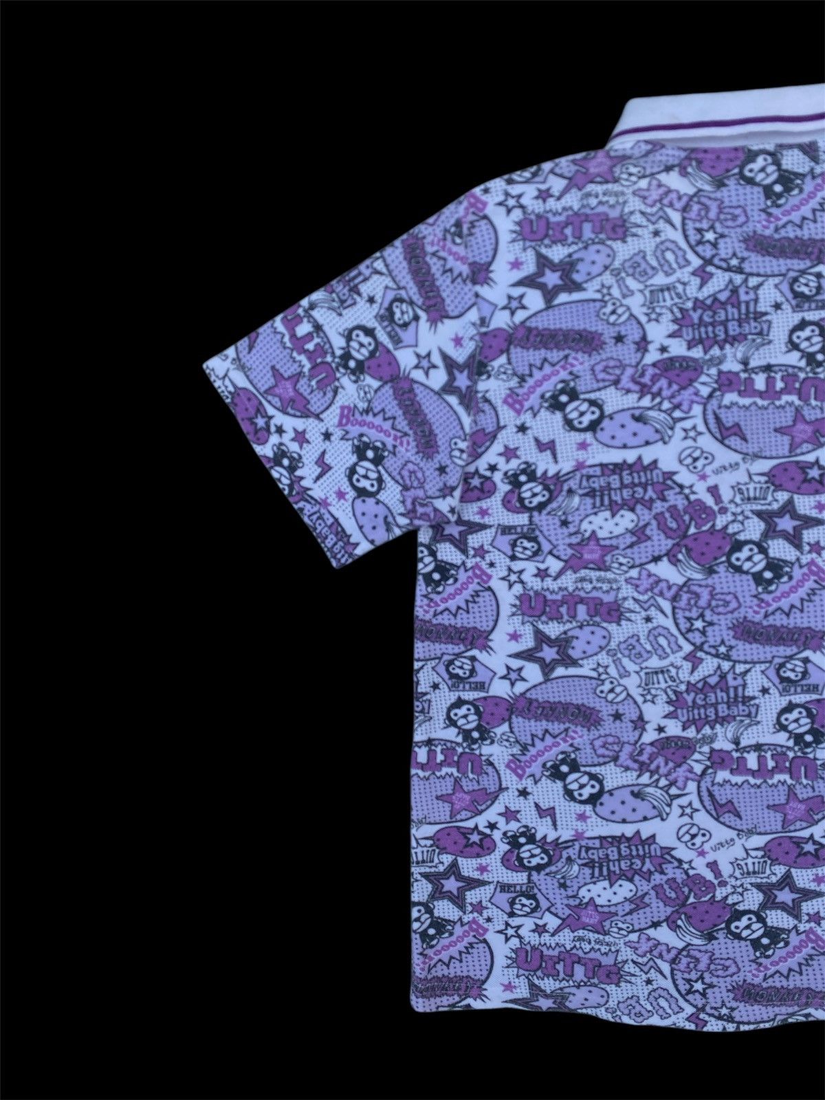 Japanese Brand RARE 💥 UITTG BABY Polo Shirt Full Print Logo size L Size US L / EU 52-54 / 3 - 5 Thumbnail