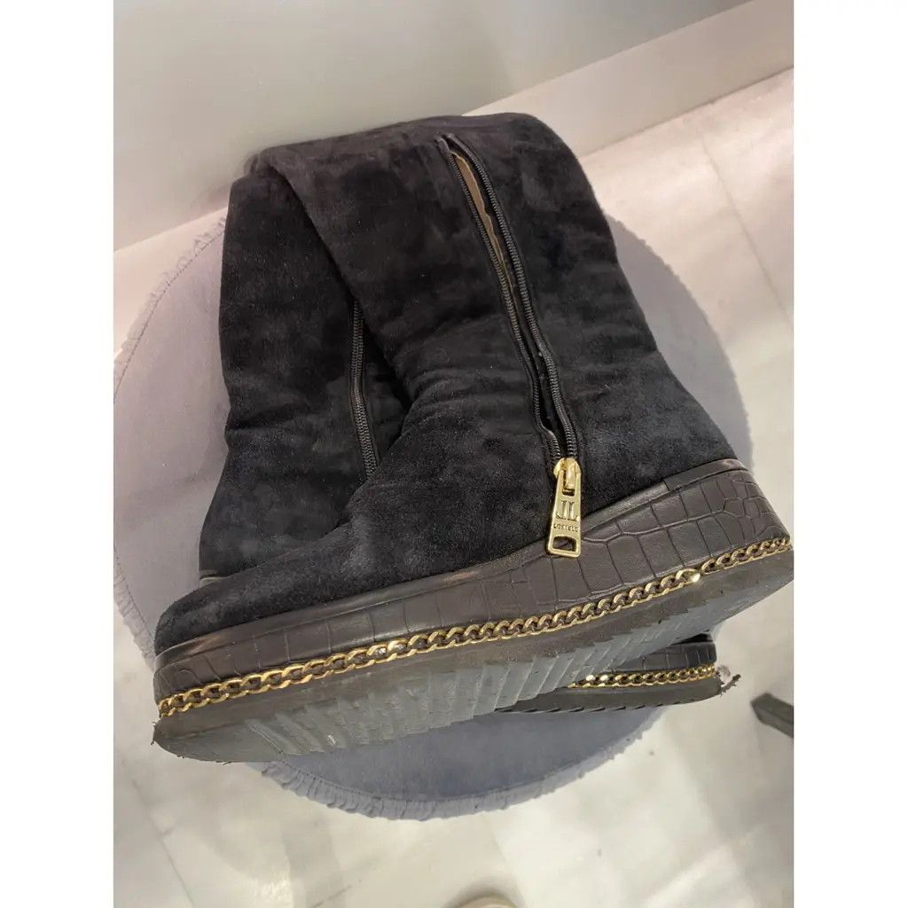 Other Loriblu Over-The-Knee Boots – Black Suede – EU 37 Size US 6.5 / IT 36.5 - 2 Thumbnail