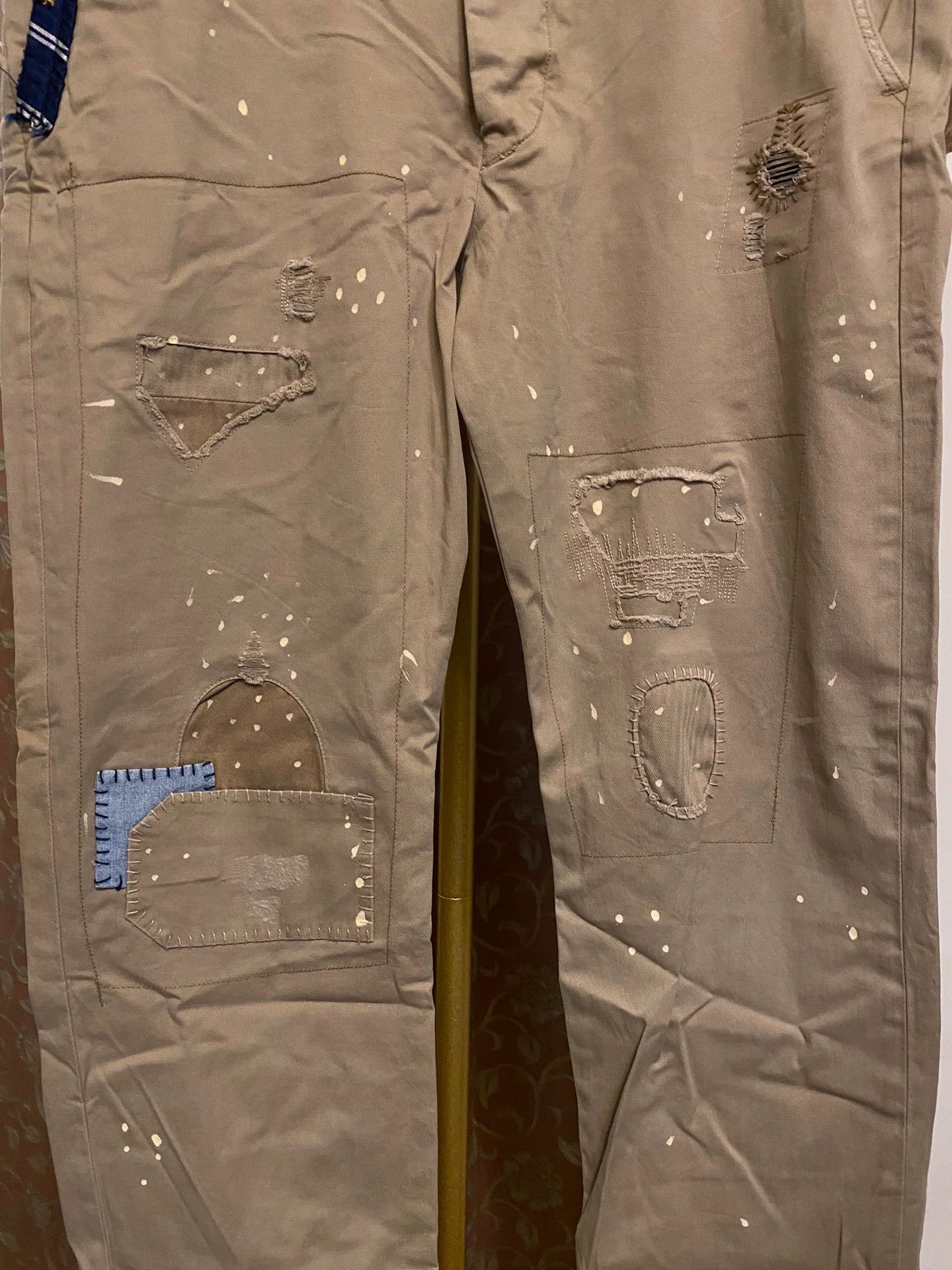 RRL Ralph Lauren RRL Distressed Patchwork Workwear Trousers 31x30 Size US 31 - 3 Thumbnail