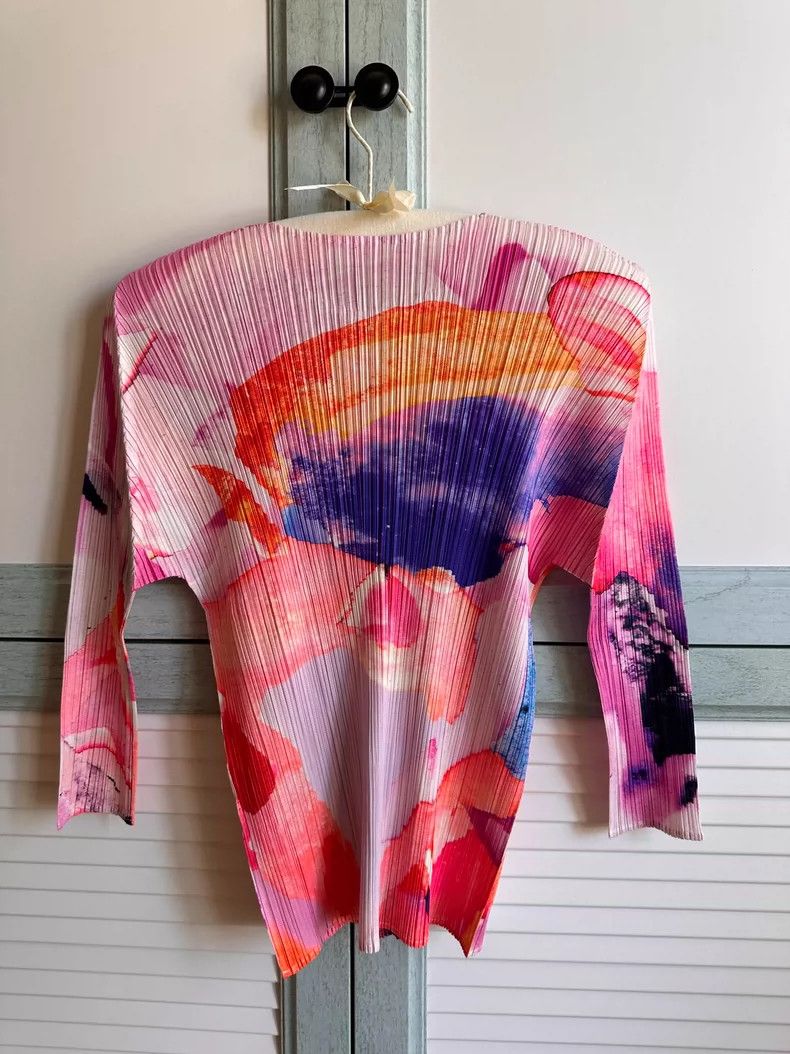 Issey Miyake Issey Miyake size:3 Pink floral top Size XS / US 0-2 / IT 36-38 - 7 Thumbnail