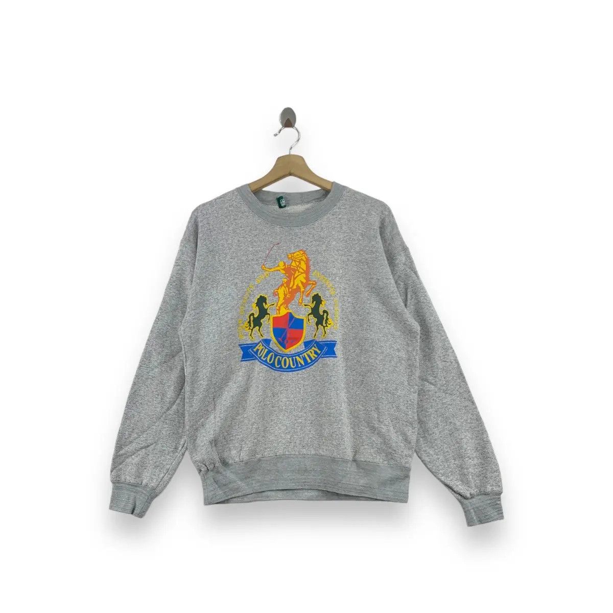 Polo Ralph Lauren Vintage 90’ POLO COUNTRY PONY Crest Logo Sweatshirt Size US M / EU 48-50 / 2 - 1 Thumbnail