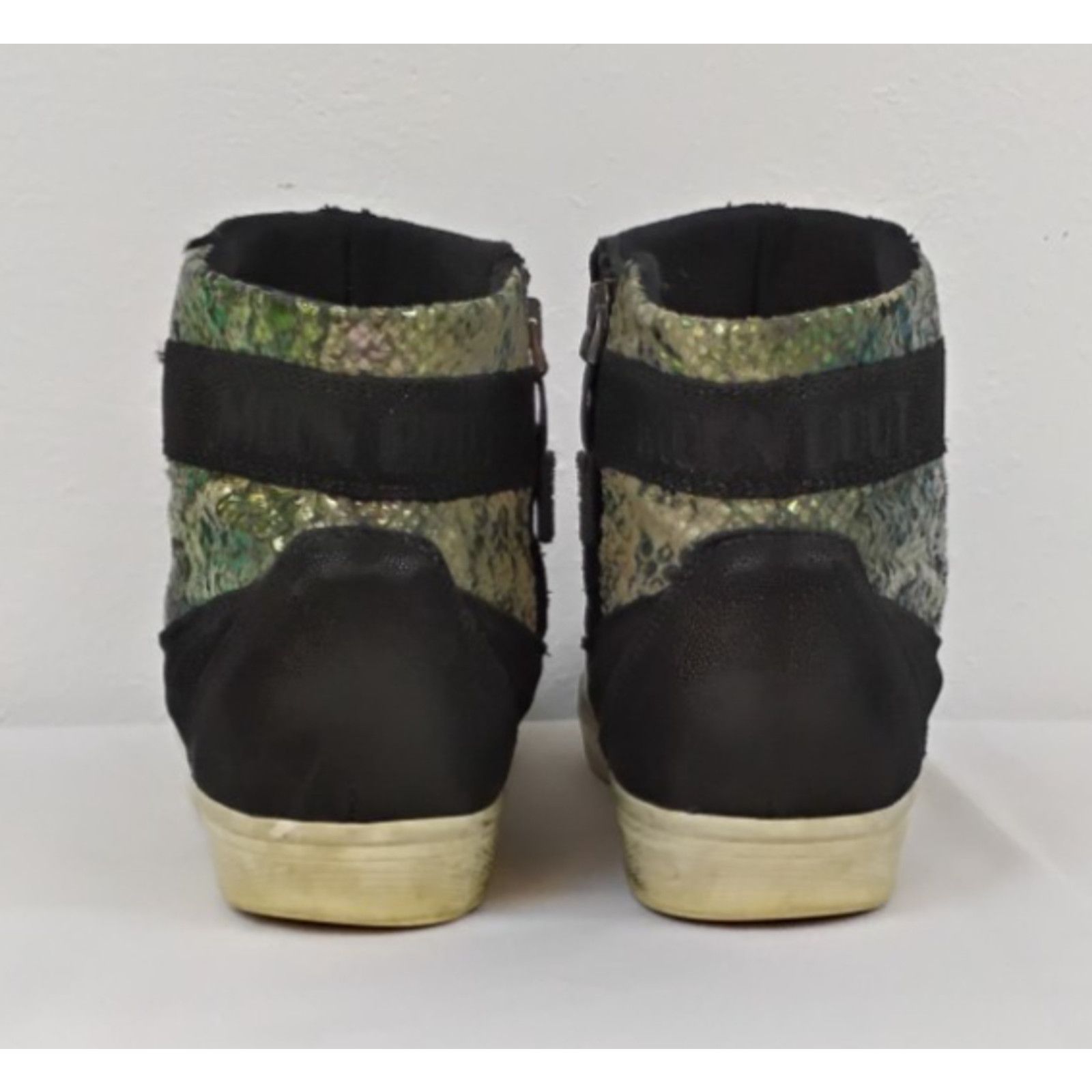 Moon Boot Moon Boot Sneakers Women's 9.5 Black Fur & Snake Print Size US 9.5 / IT 39.5 - 5 Thumbnail