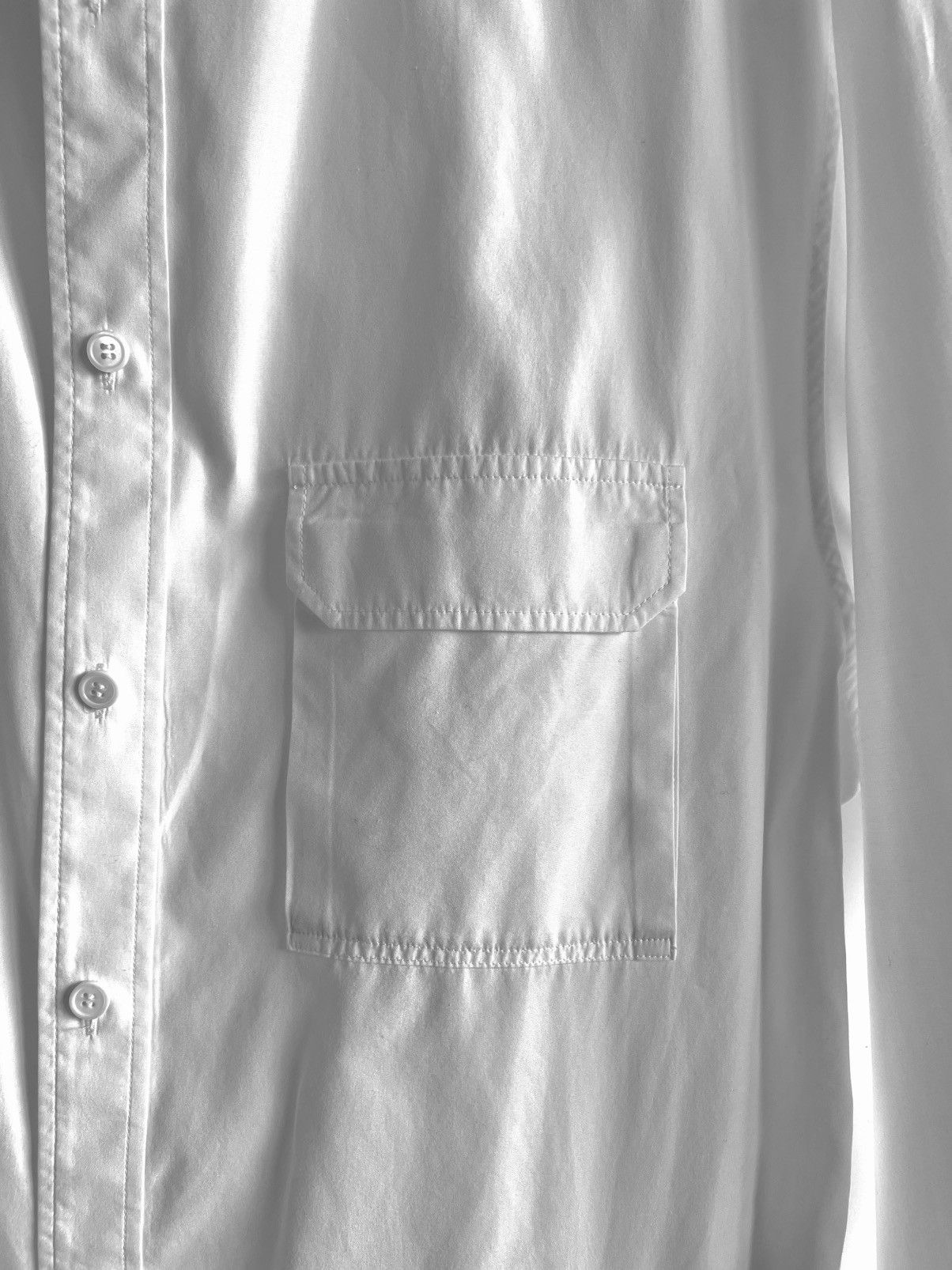 Yohji Yamamoto Yohji Yamamoto Pour Homme - POCKET BLOUSE STAND COLLAR SHIRT Size US M / EU 48-50 / 2 - 3 Thumbnail