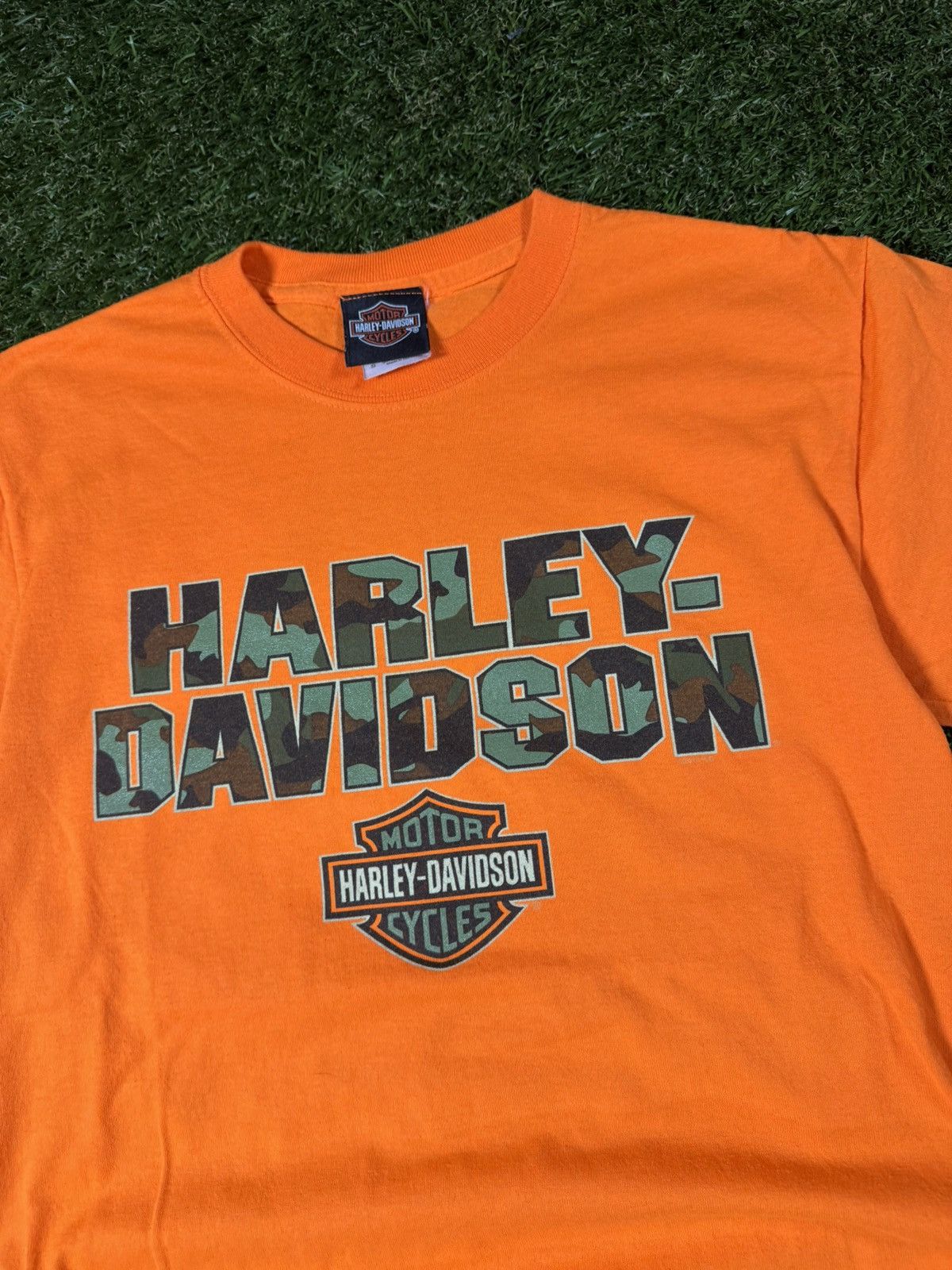 Harley Davidson Vintage Y2k Harley Davidson Camo Army Biker Fall Hype Tee Size US S / EU 44-46 / 1 - 3 Thumbnail