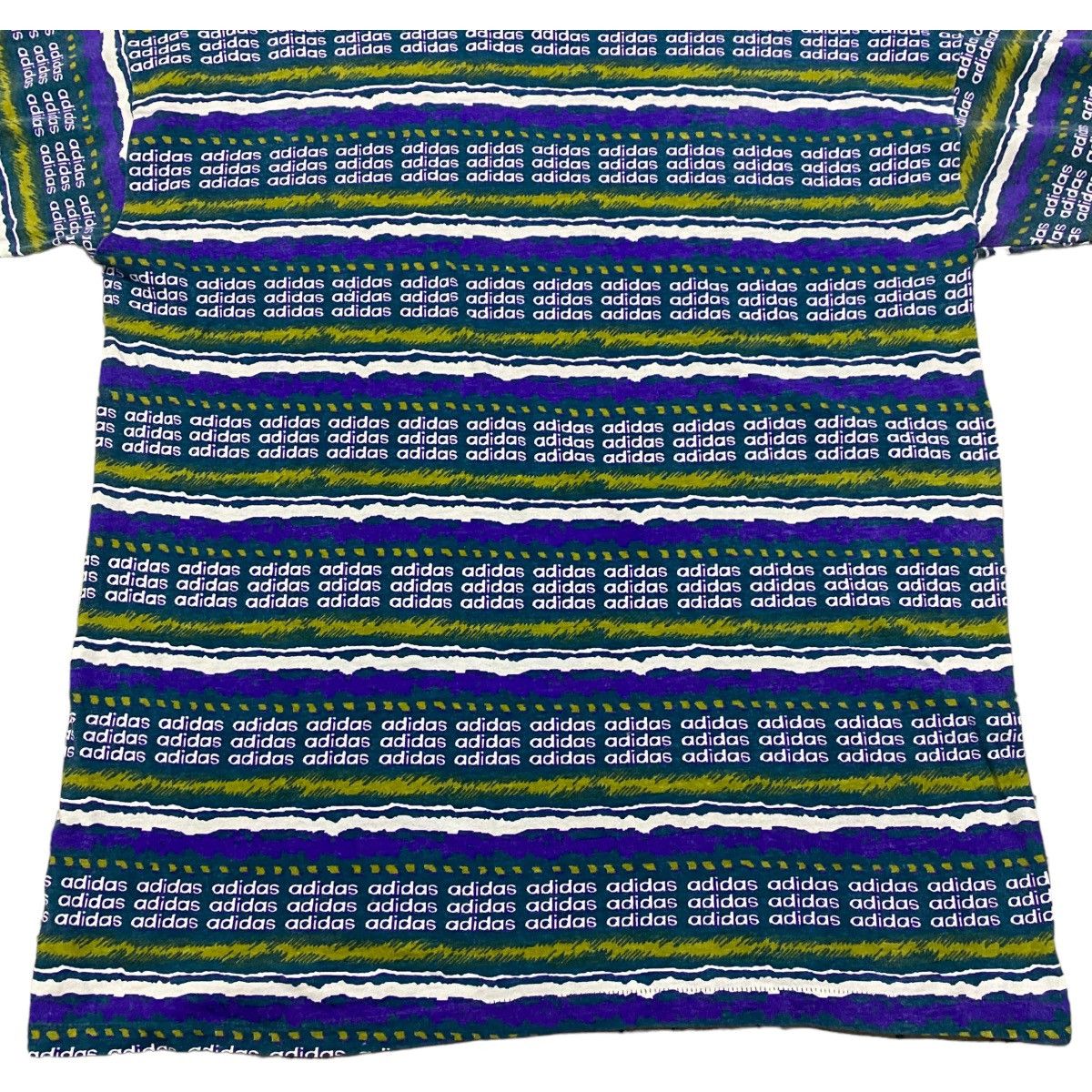 Vintage Vintage 90s Adidas Longsleeve All Over Print Striped Size US M / EU 48-50 / 2 - 9 Thumbnail
