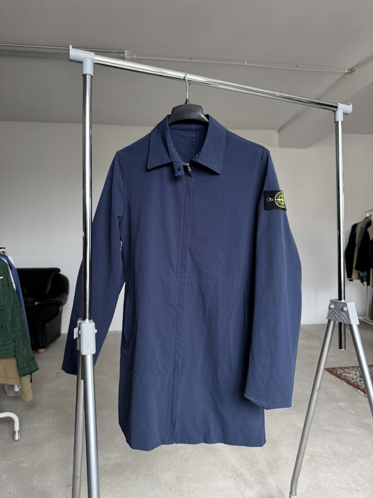 Vintage Stone Island Trench Dark Blue