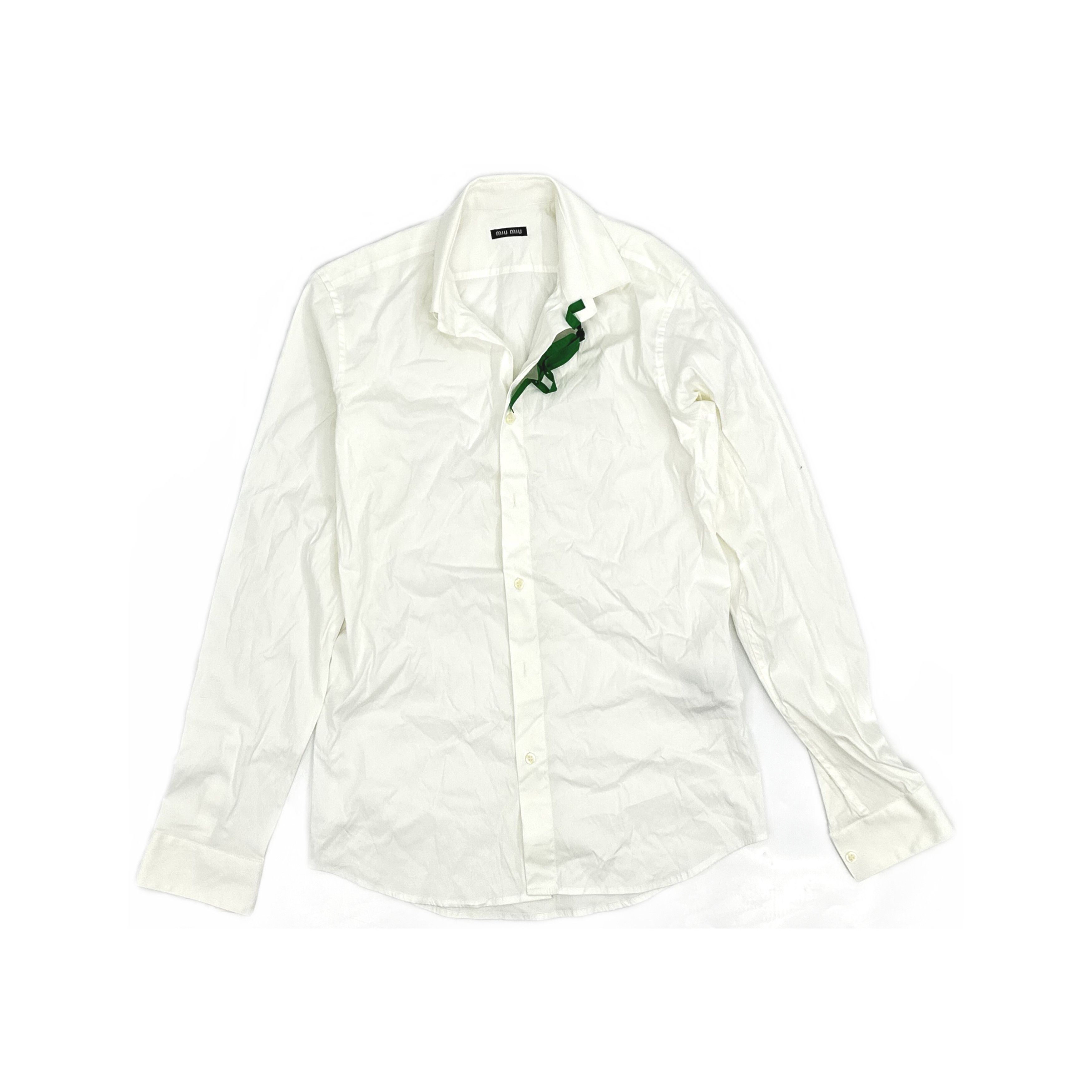 Miu Miu Miu Miu White Button Up Shirt Size 37 Size S / US 4 / IT 40 - 1 Thumbnail