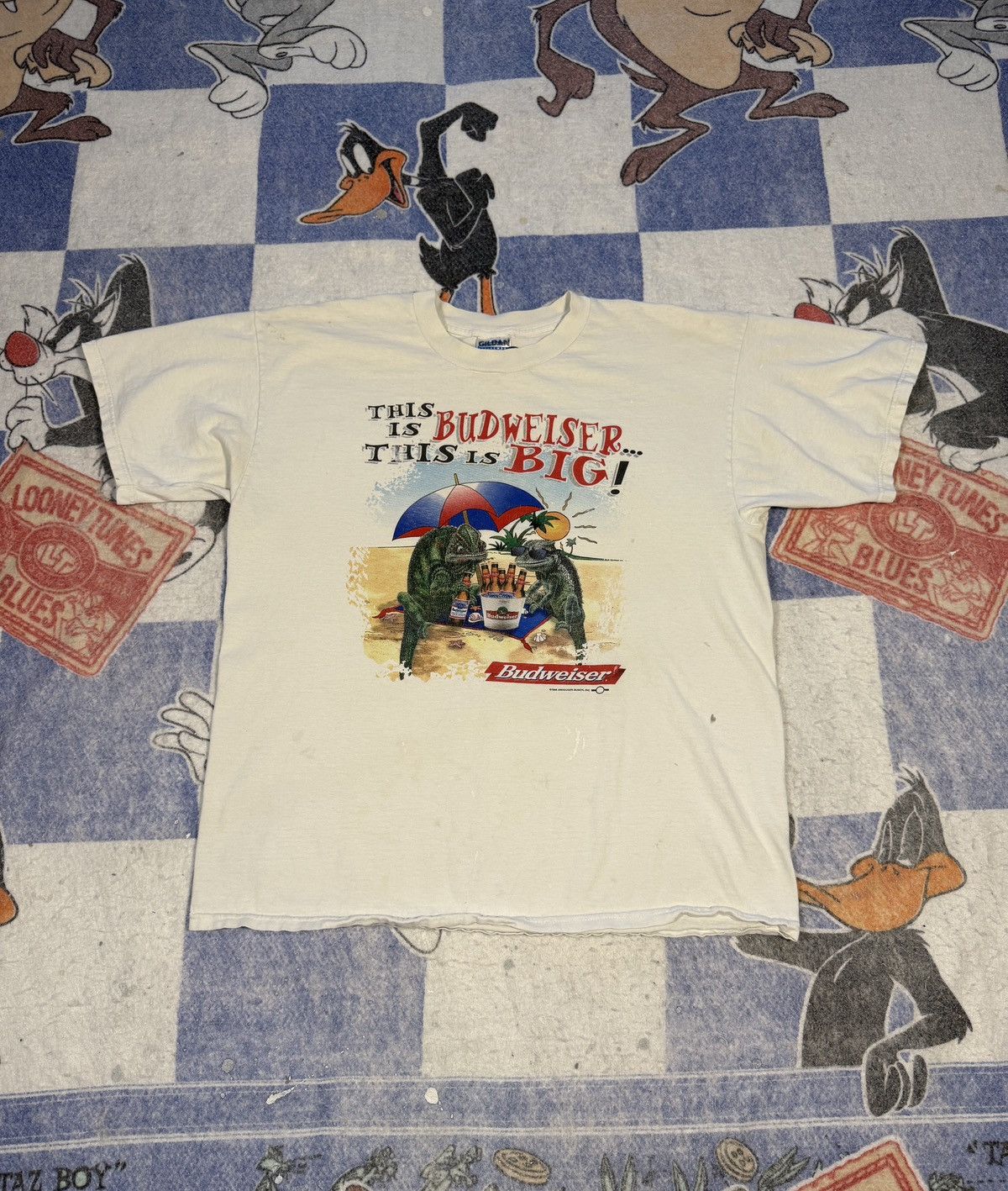 Budweiser Vintage Budweiser lizard tee Size US XL / EU 56 / 4 - 1 Thumbnail