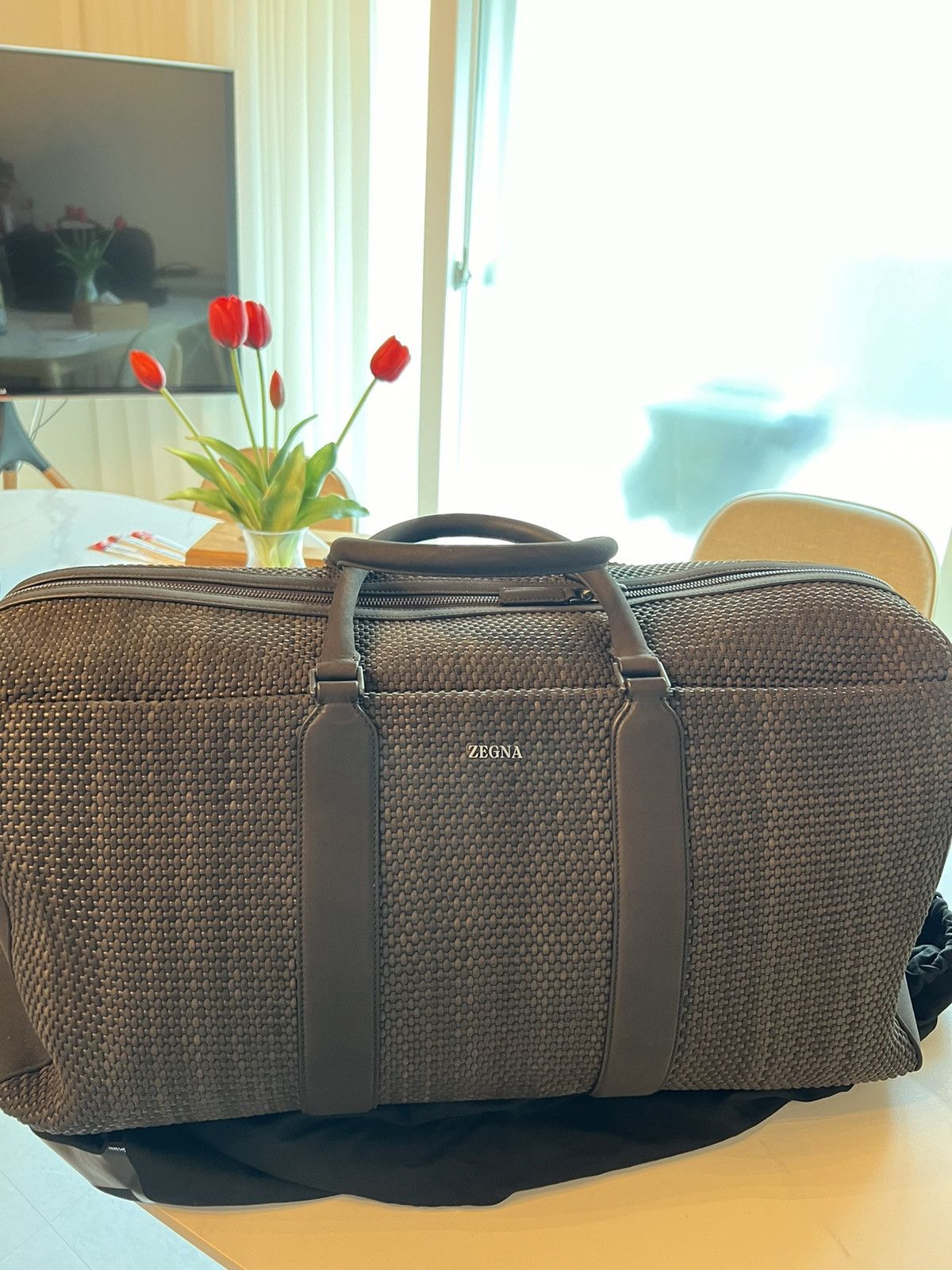 Ermenegildo Zegna Zegna Bag Dark Brown Pelletessuta Nubuck Holdall Size ONE SIZE - 5 Thumbnail
