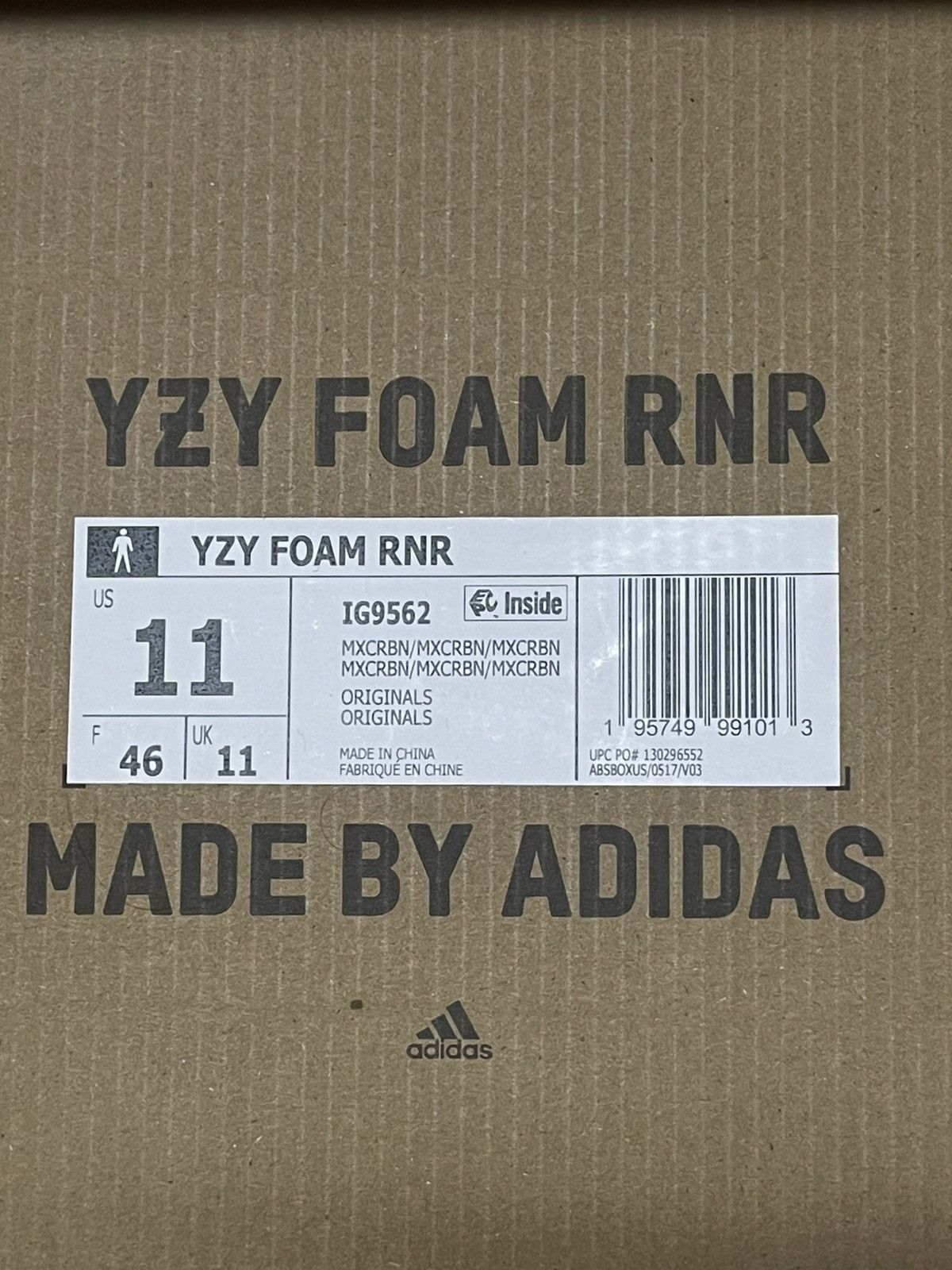 Adidas × Kanye West Yeezy x Adidas Foam Runner RNR MX Carbon Size 11 Size US 11 / EU 44 - 8 Thumbnail
