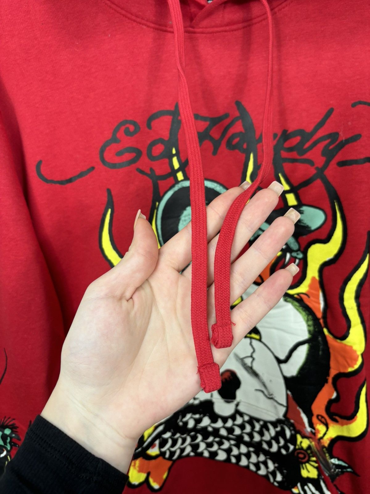 Christian Audigier Ed Hardy Skull In Fire Big Logo Y2K Hype NEW Red Hoodie Size US L / EU 52-54 / 3 - 10 Thumbnail