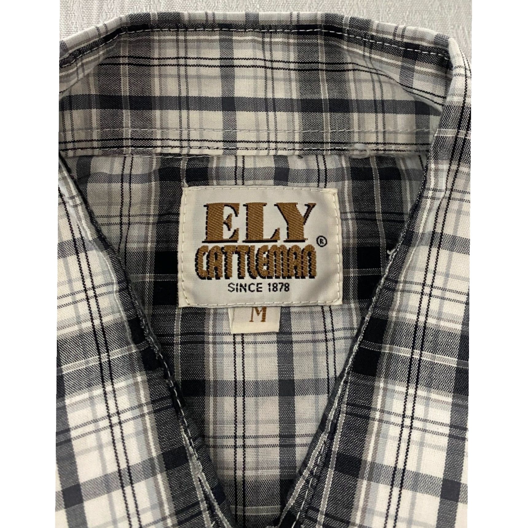 Vintage Ely Cattleman Mens Plaid Long Sleeve Western Snap Button Shirt Medium Size US M / EU 48-50 / 2 - 3 Thumbnail