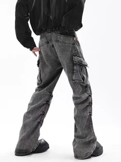 VIBE Retro washed distressed stacked cargo jeans Size US 32 / EU 48 - 7 Thumbnail