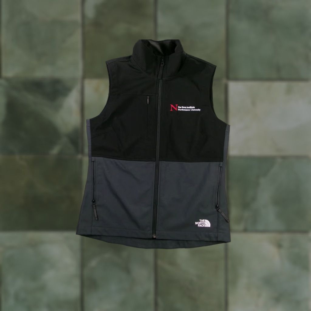 The North Face The North Face Vest Womens S Softshell Full Zip Embroidered Northeastern Roux Institute Logo Black Size S / US 4 / IT 40 - 1 Thumbnail