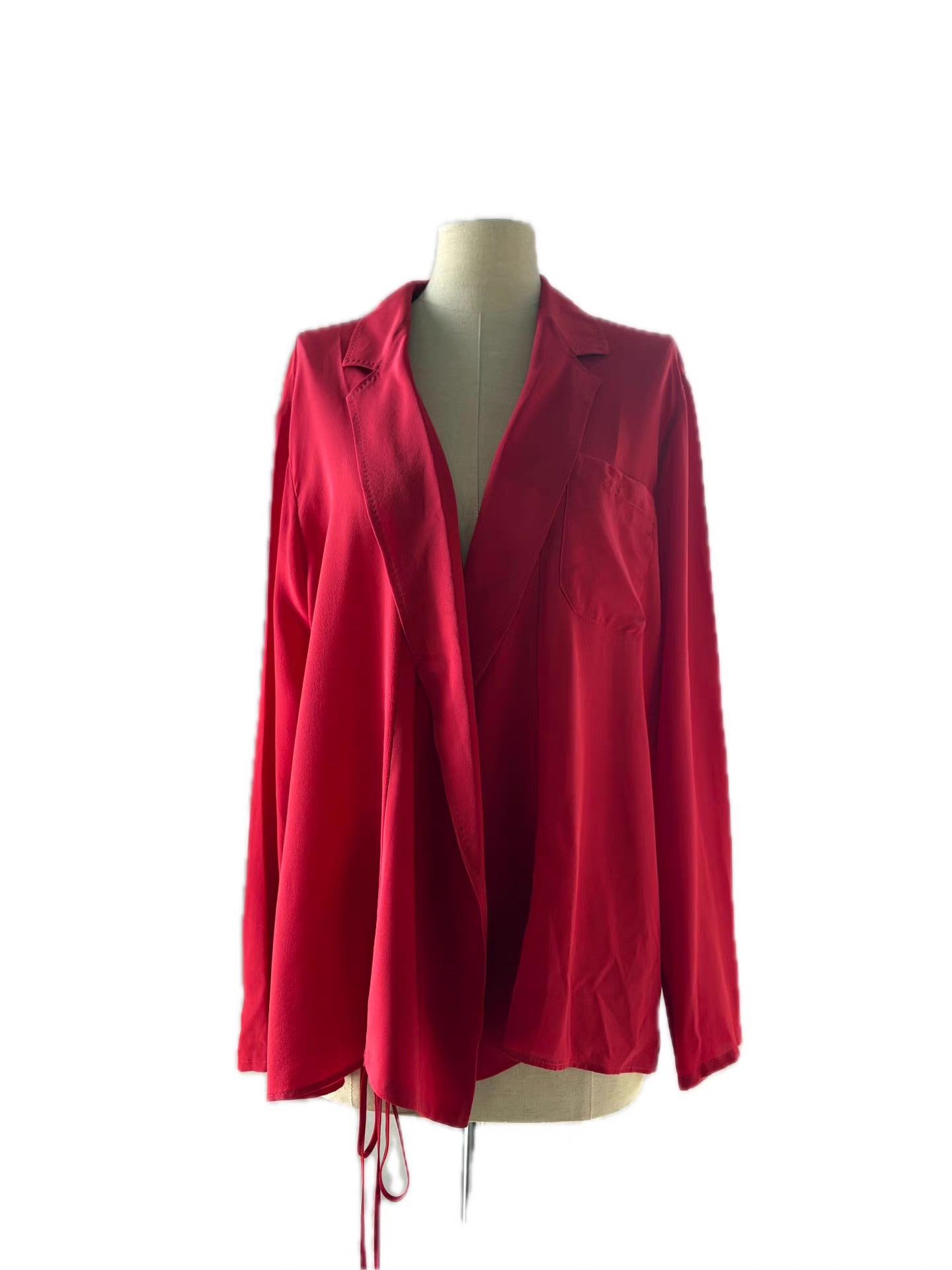 Haider Ackermann Haider Ackermann Women's Red Silk Kimono Shirt Ｑ21 Size M / US 6-8 / IT 42-44 - 1 Thumbnail