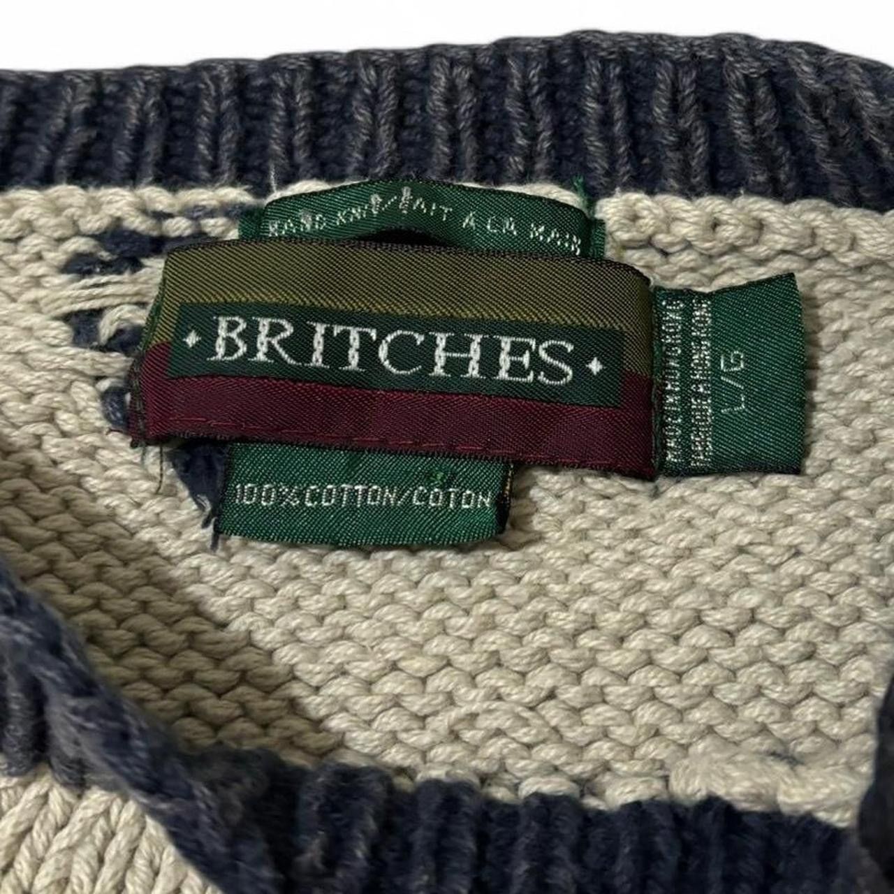 Vintage Vintage 1990s Patterned Beige Knit Sweater Size US L / EU 52-54 / 3 - 5 Thumbnail